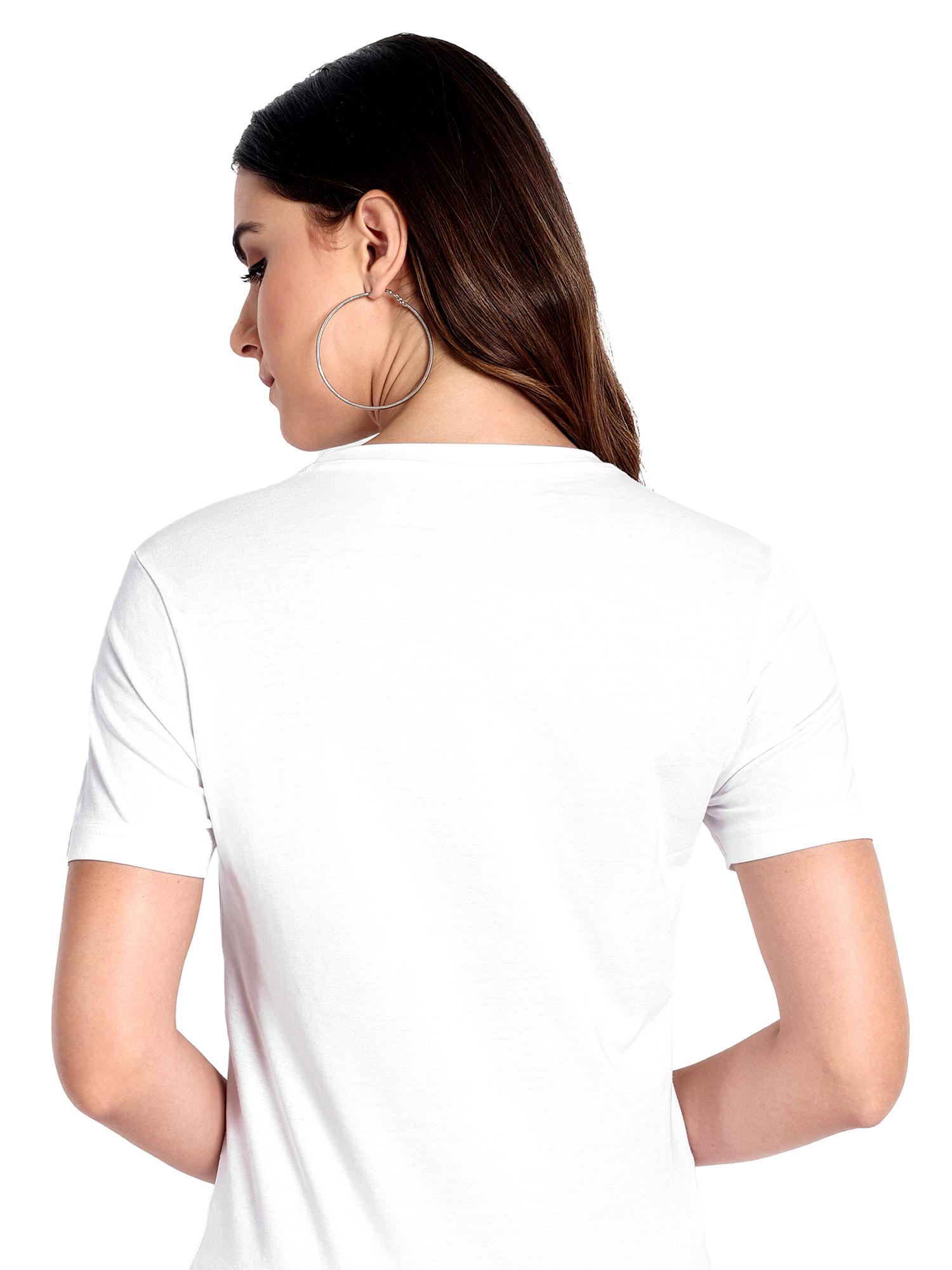 CAROL - Women's White Regular Fit Tshirt view 2