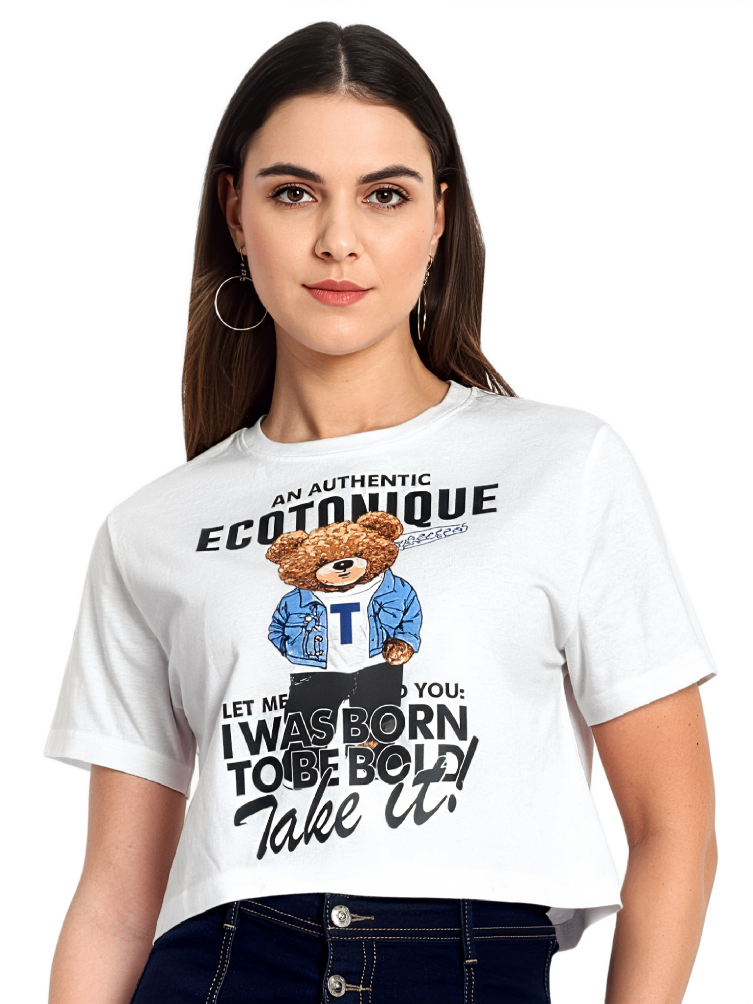 MUNCHKIN - Women's White Crop Tshirt