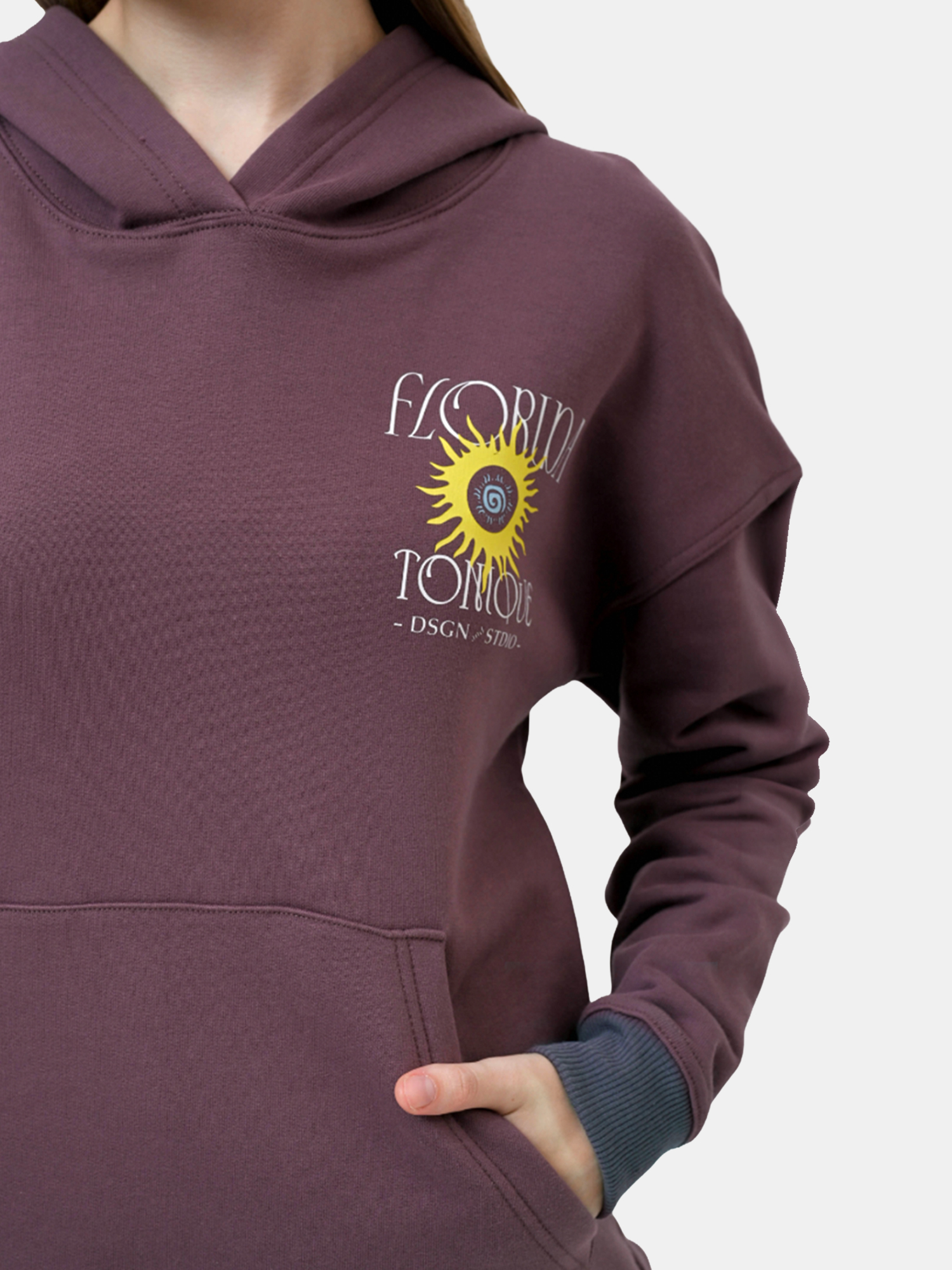 HOLLY - Women's PLUM Hoodie view 3