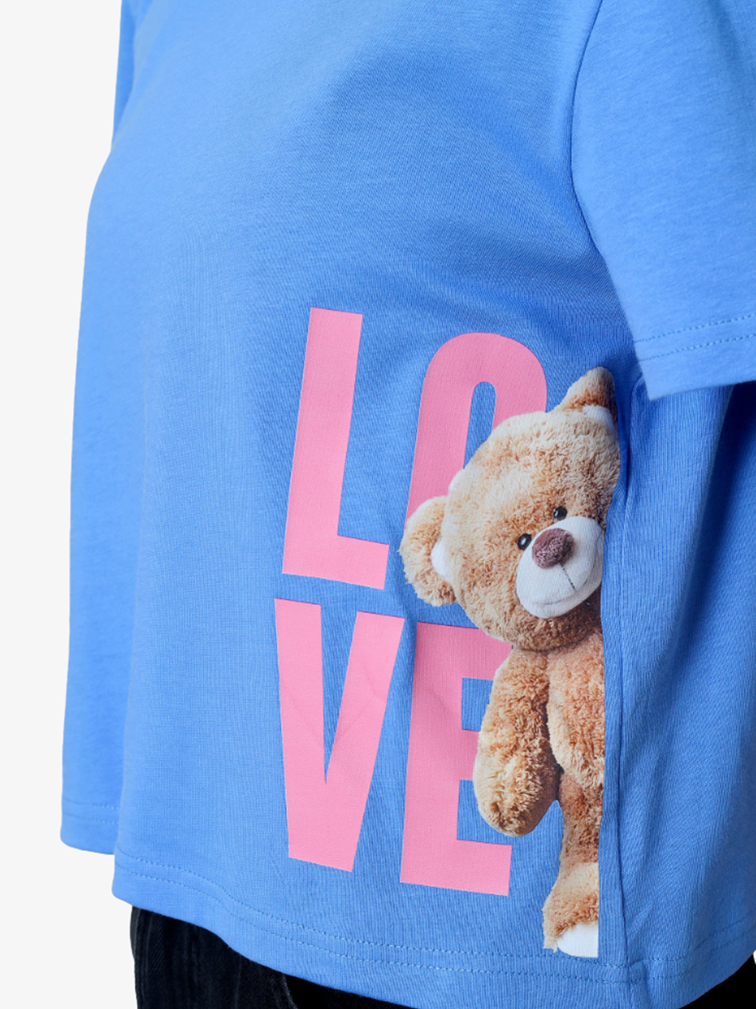 VANYA - Women's Blue Crop Tshirt view 2