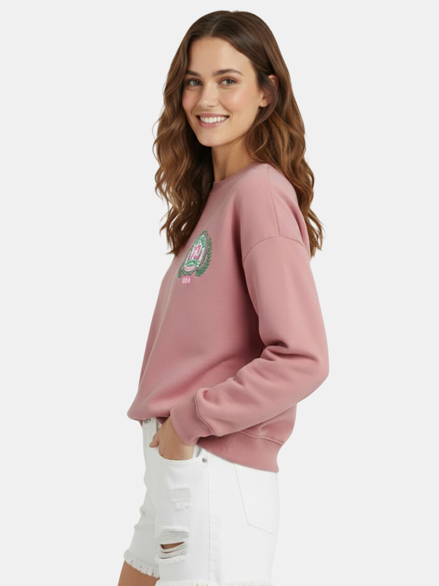 MALIBU - Women's Dusty Pink Sweatshirt view 3
