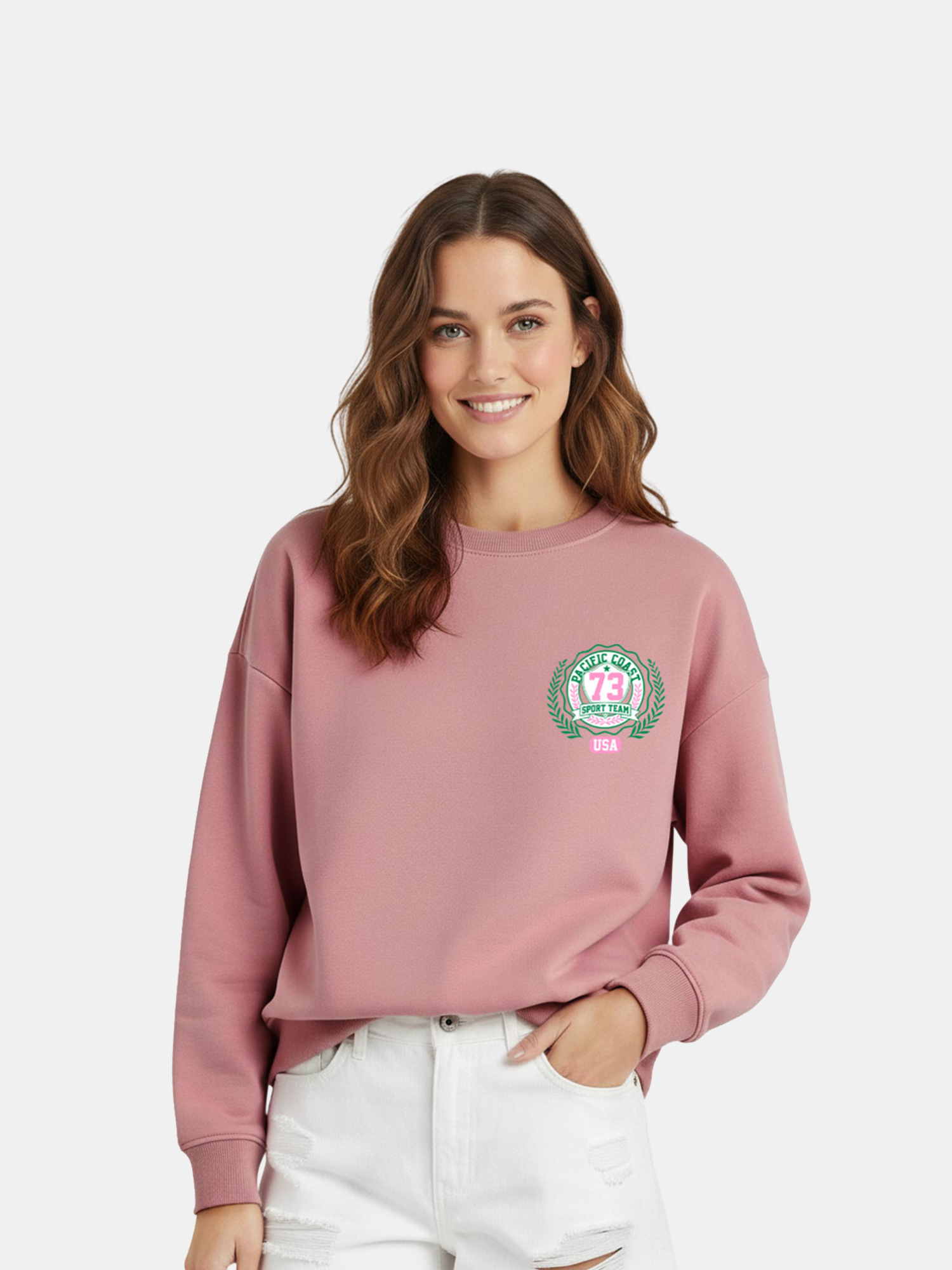 MALIBU - Women's Dusty Pink Sweatshirt view 5