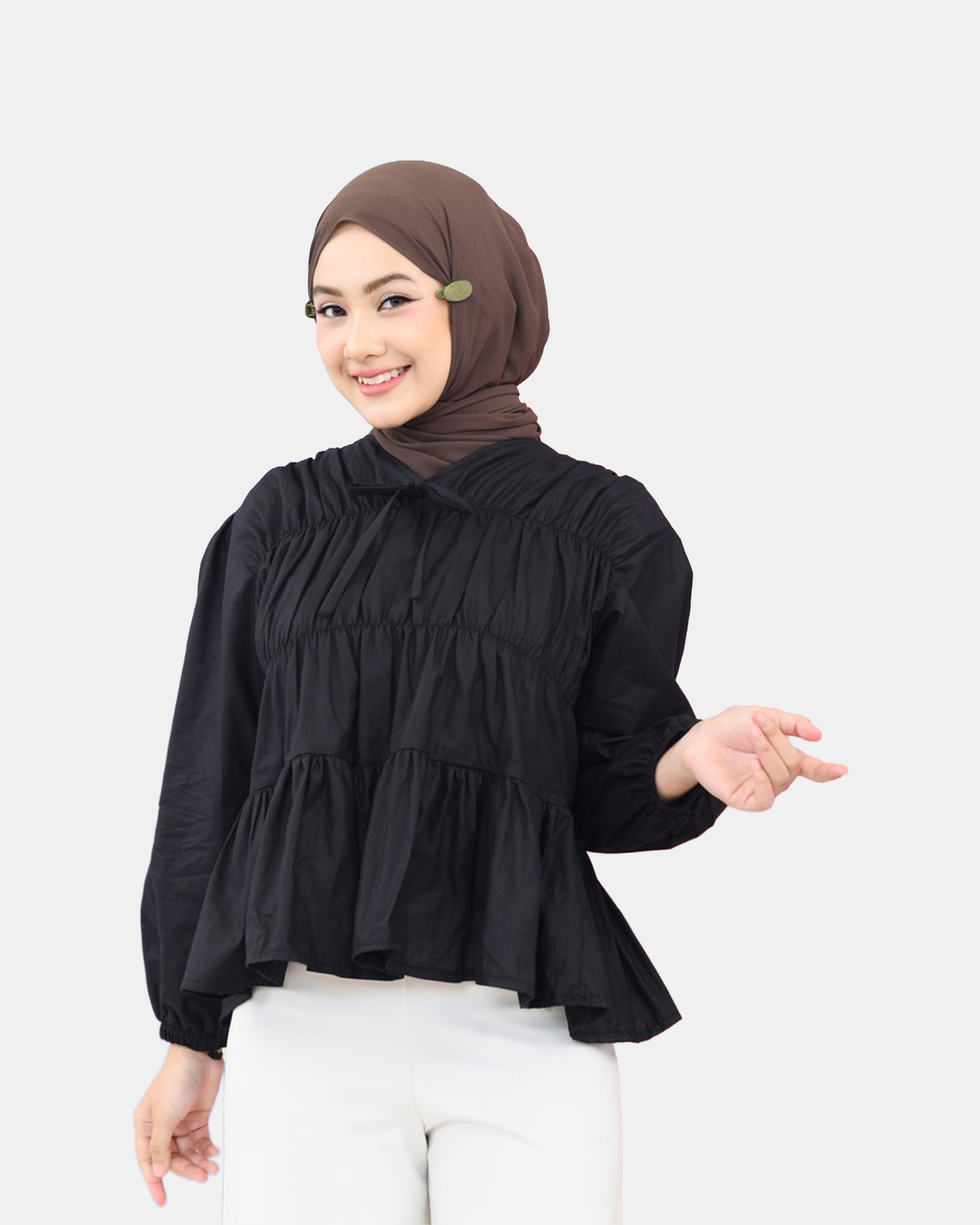 Mybamus Liora Rubber Blouse Atasan Kerut view 4