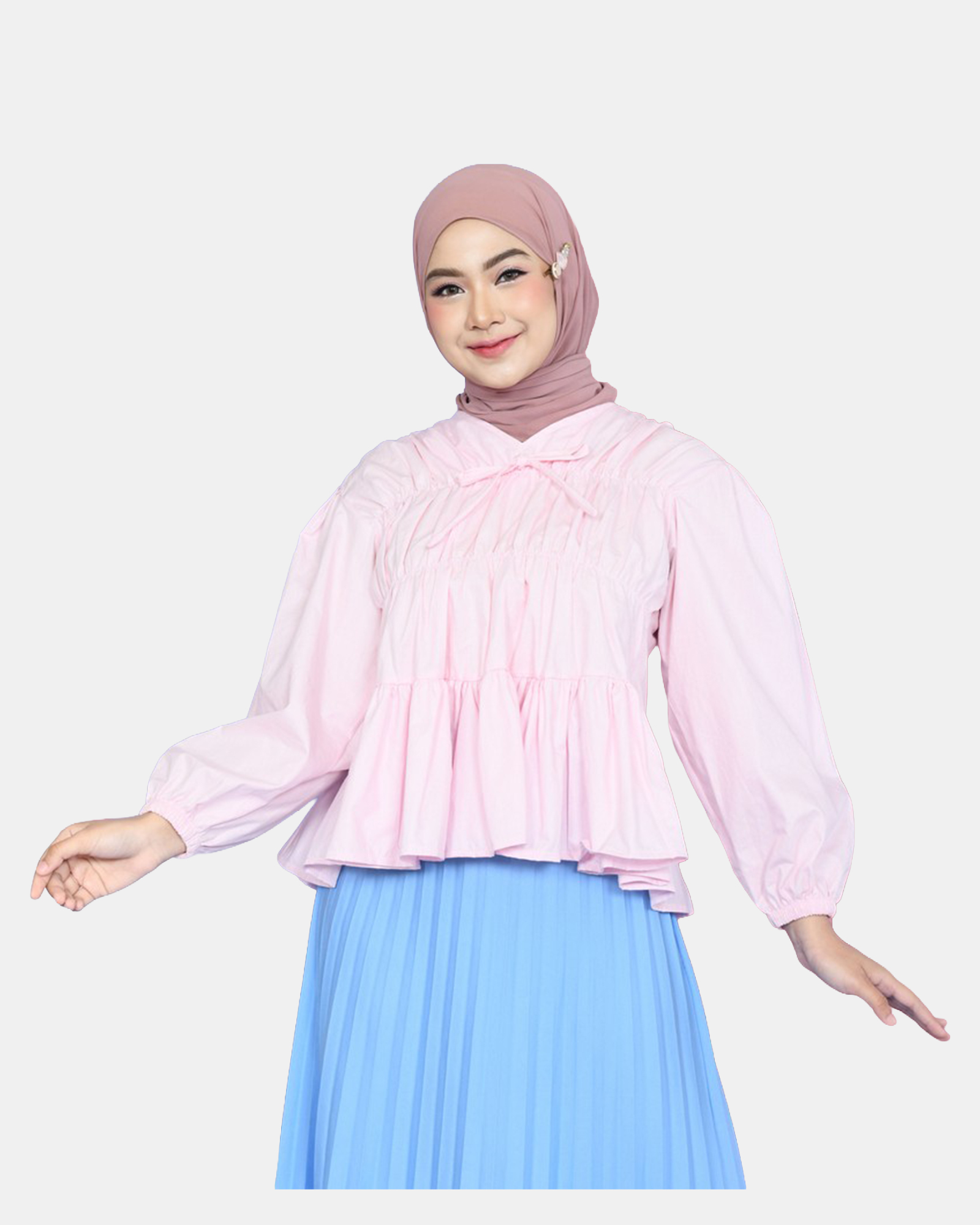 Mybamus Liora Rubber Blouse Atasan Kerut view 8