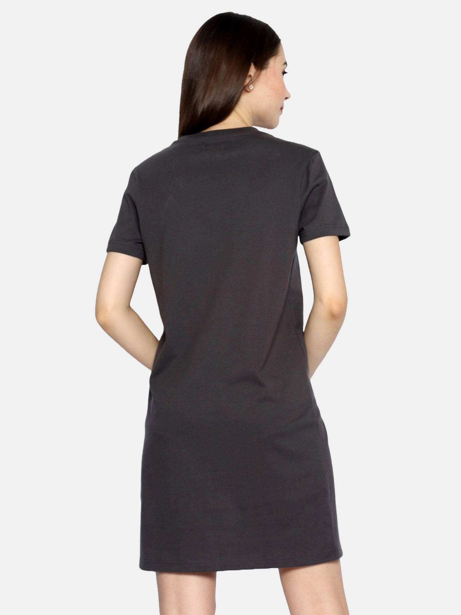 EMMA Women's Cotton Grey TShirt Dress