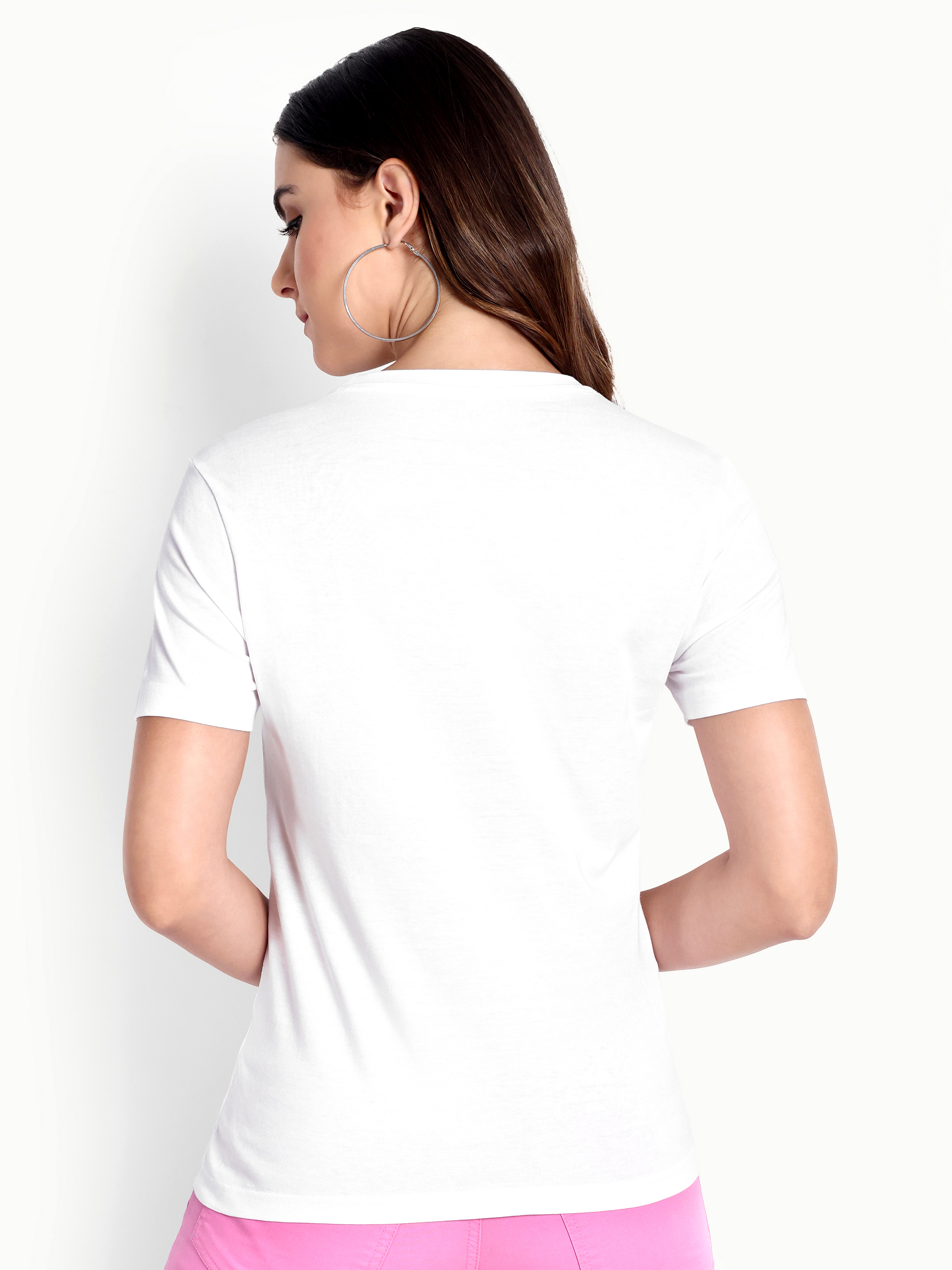 CAROL - Women's Cotton White Tshirt view 5