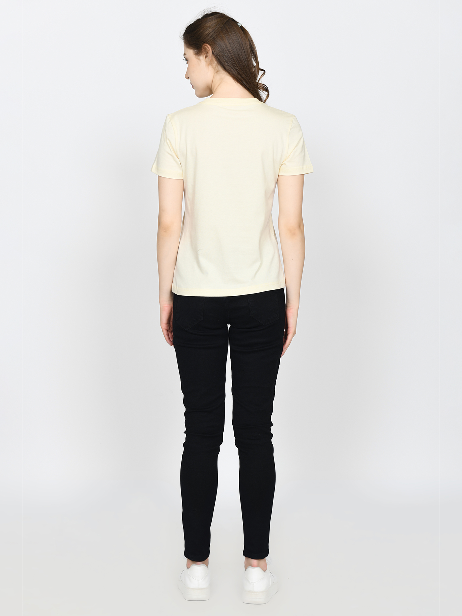 CHERRY - Women's Cotton Cream Tshirt view 2