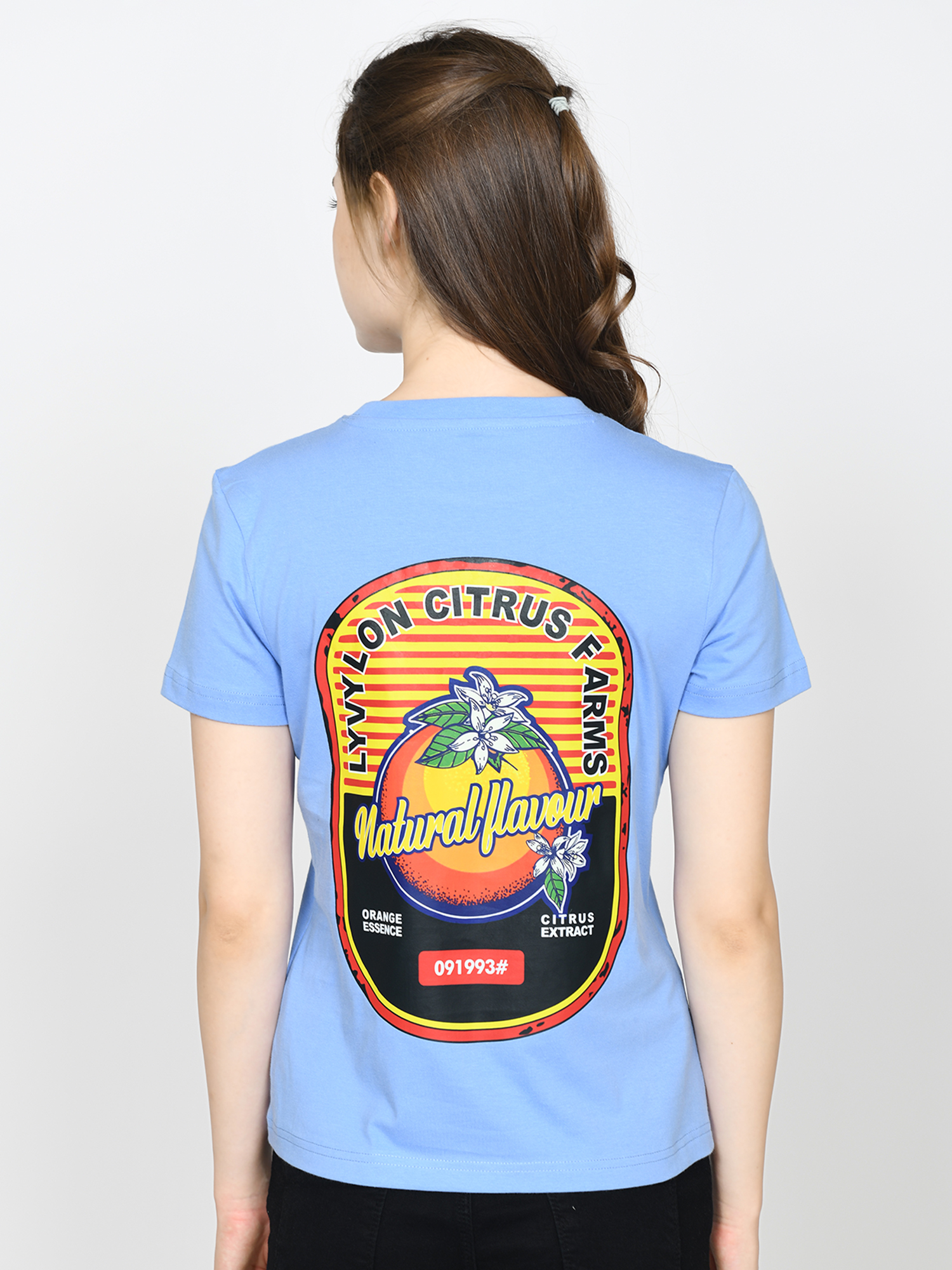 CITRUS - Women's Cotton Blue Tshirt view 3
