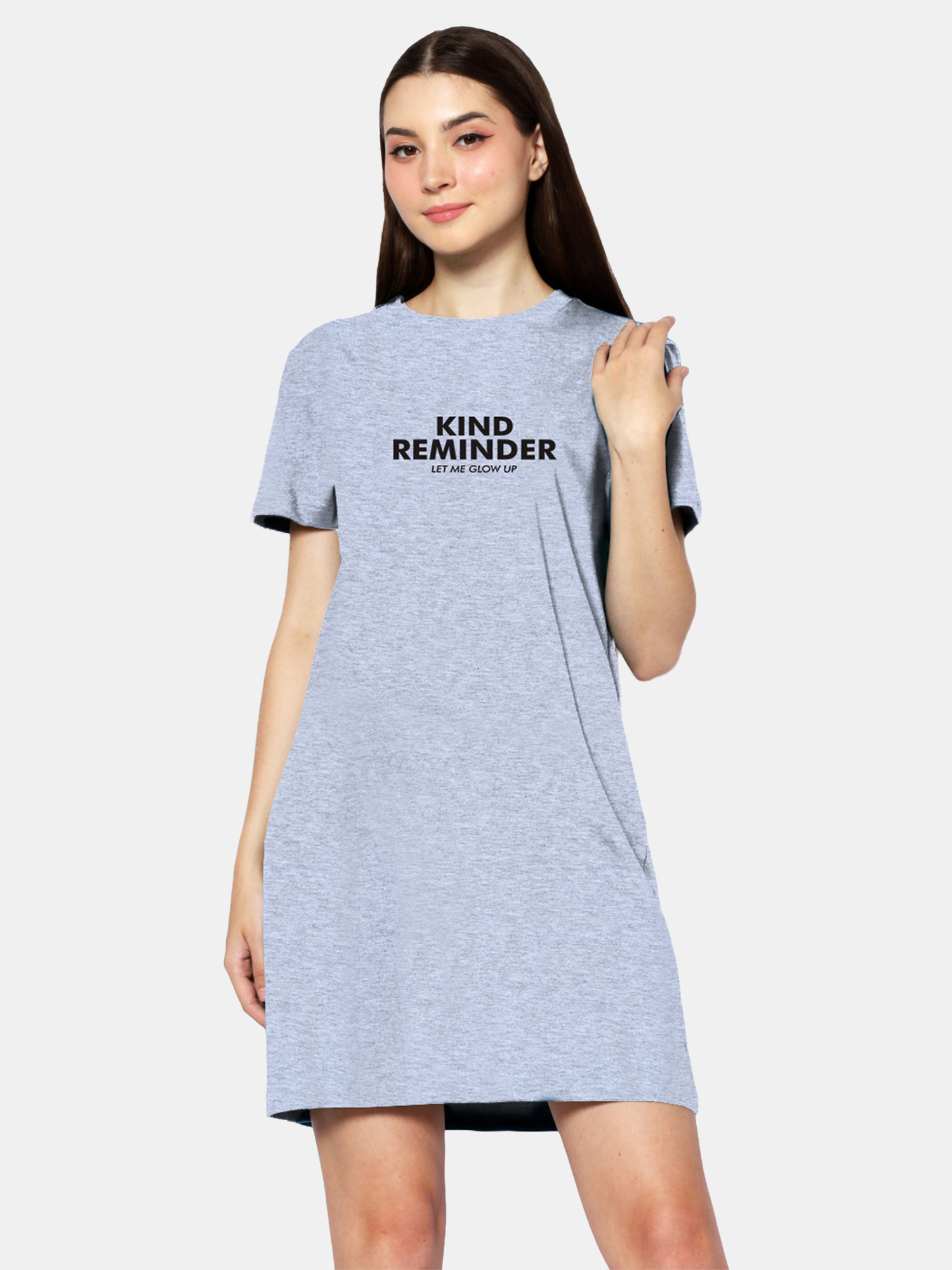 JESSICA - Grey Tee Dress view 2