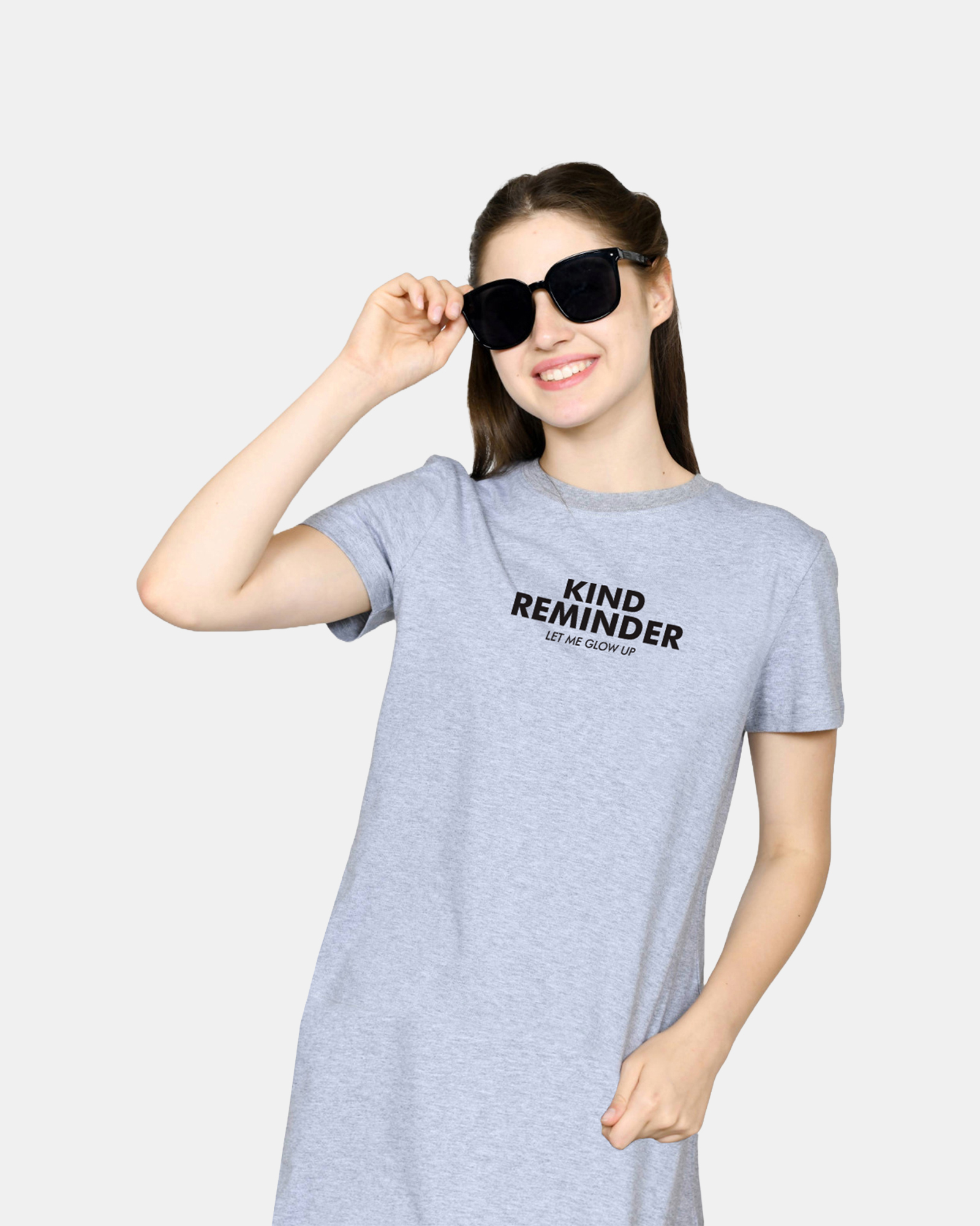 JESSICA - Grey Tee Dress view 4