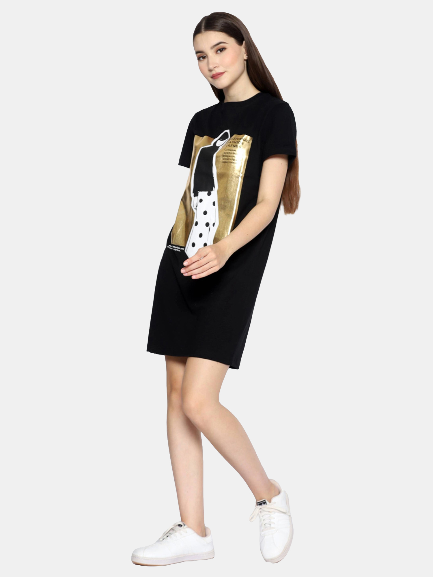 MIYUKI - Black Tee Dress view 4