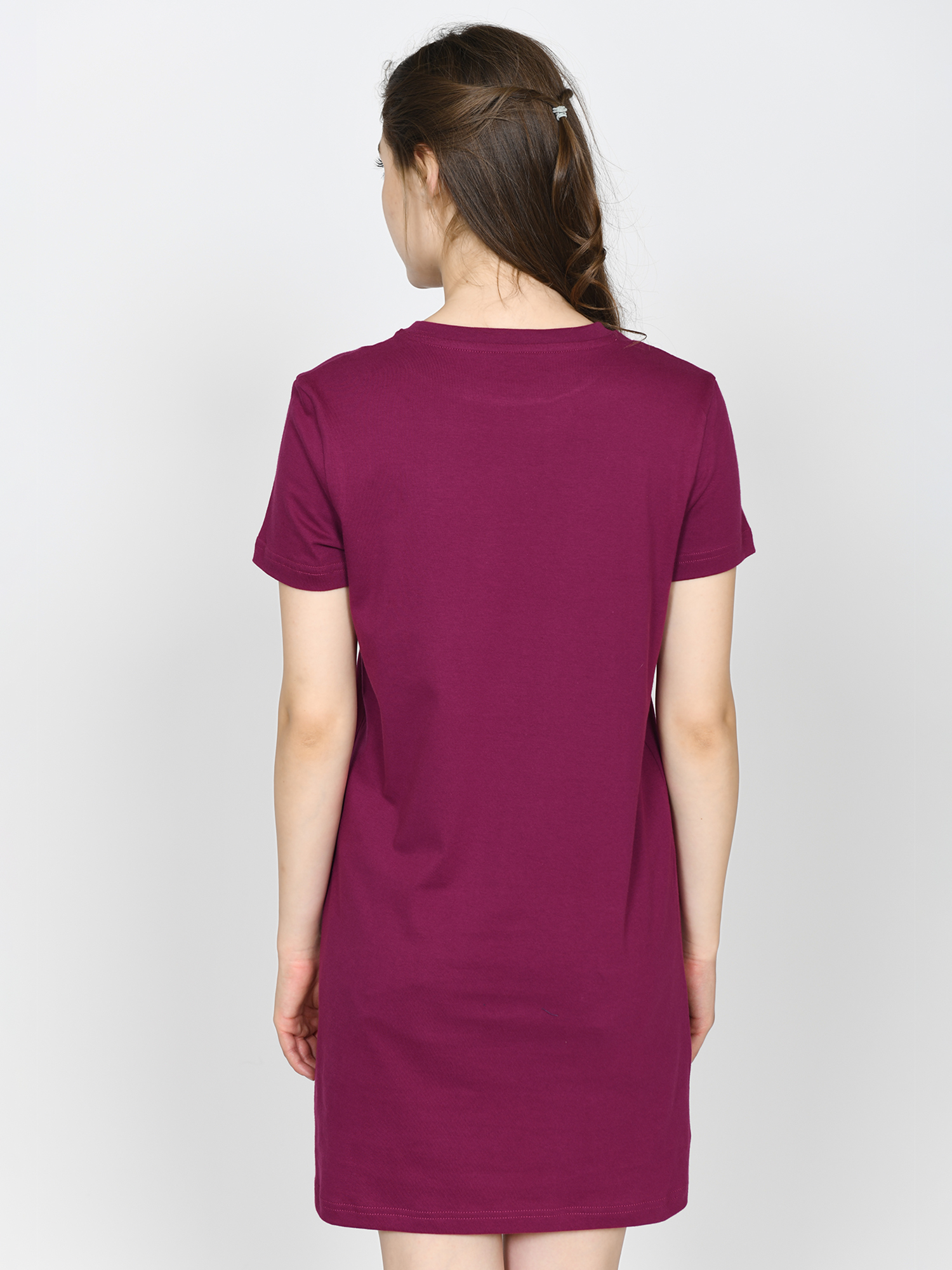 NAUGHTY BEAR - Maroon Tee Dress view 3