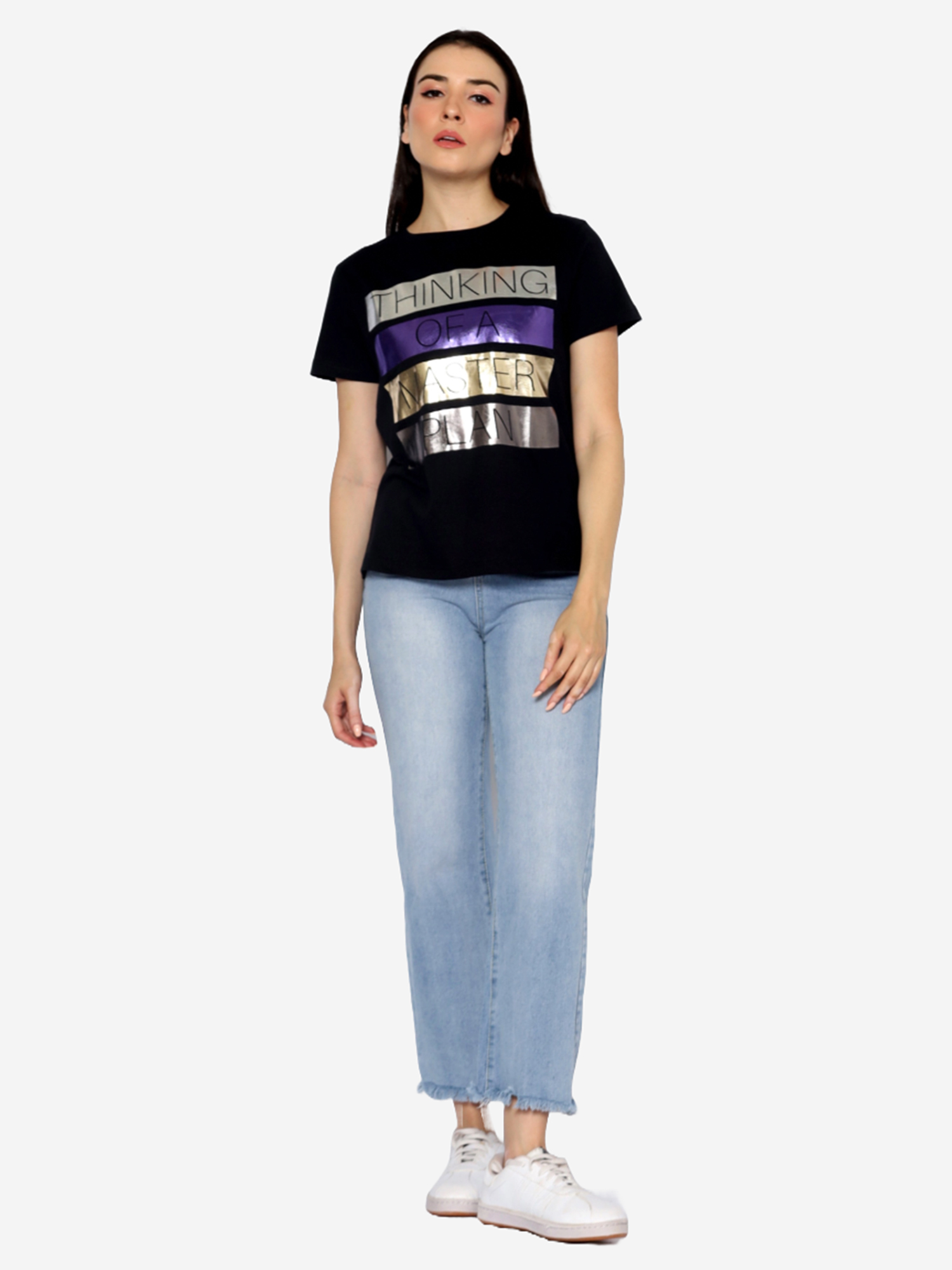 BECCA - Women's Cotton Black Tshirt view 2