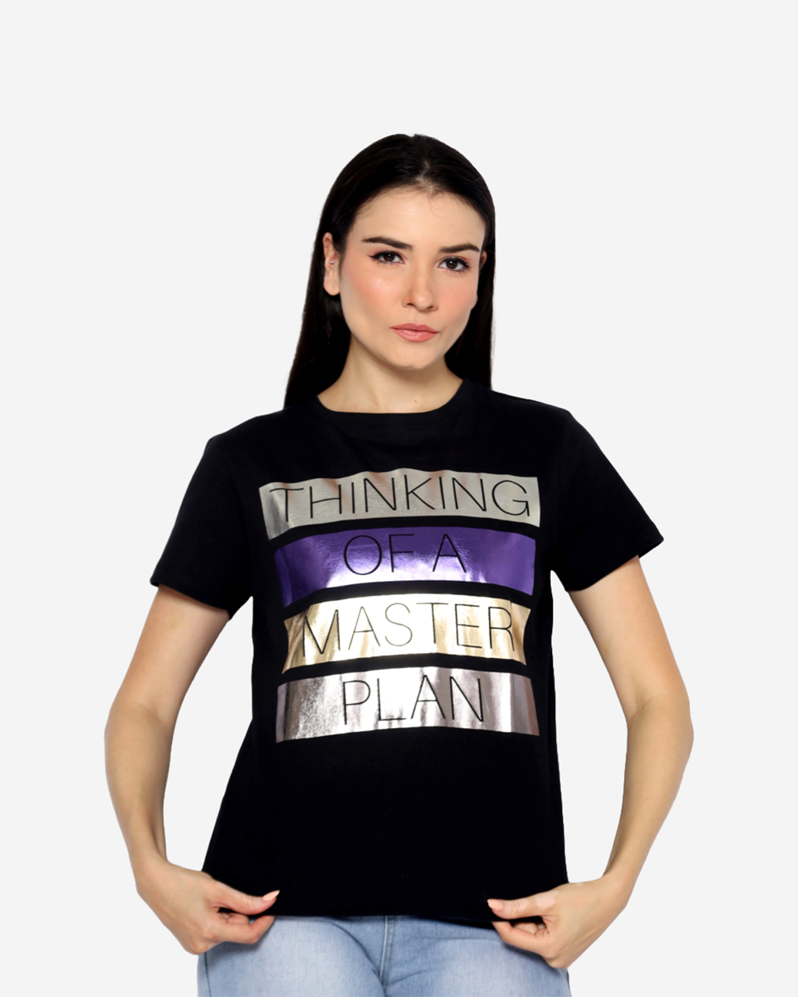 BECCA - Women's Cotton Black Tshirt view 4