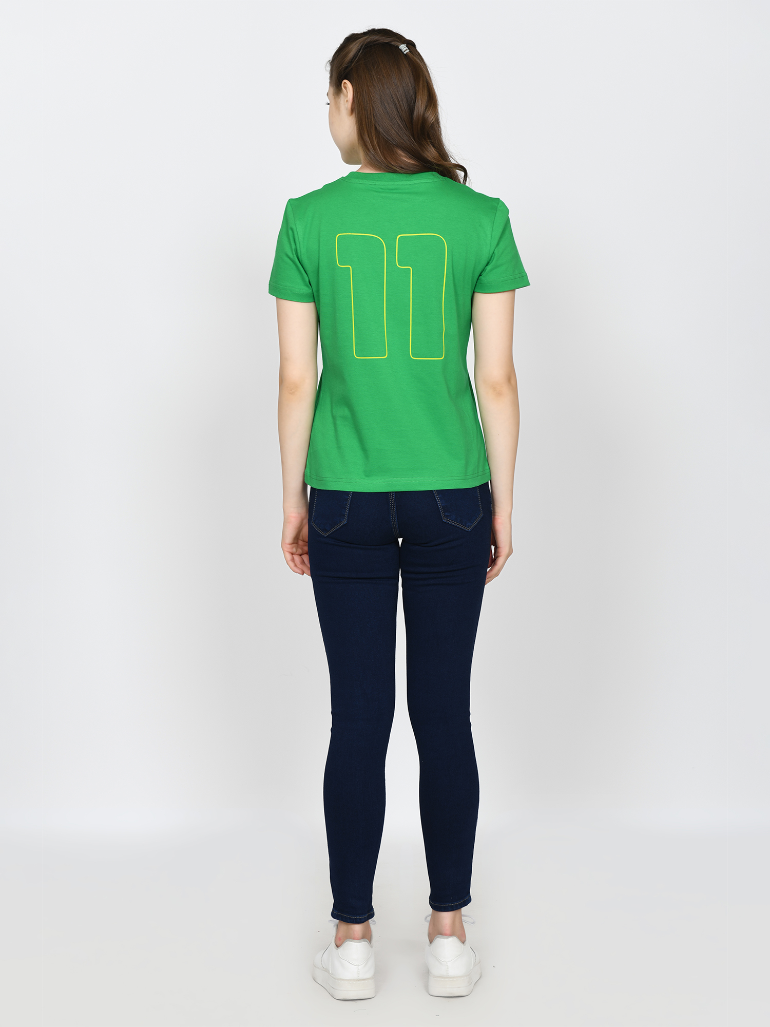 BRAZIL - Women's Cotton Green Tshirt view 2