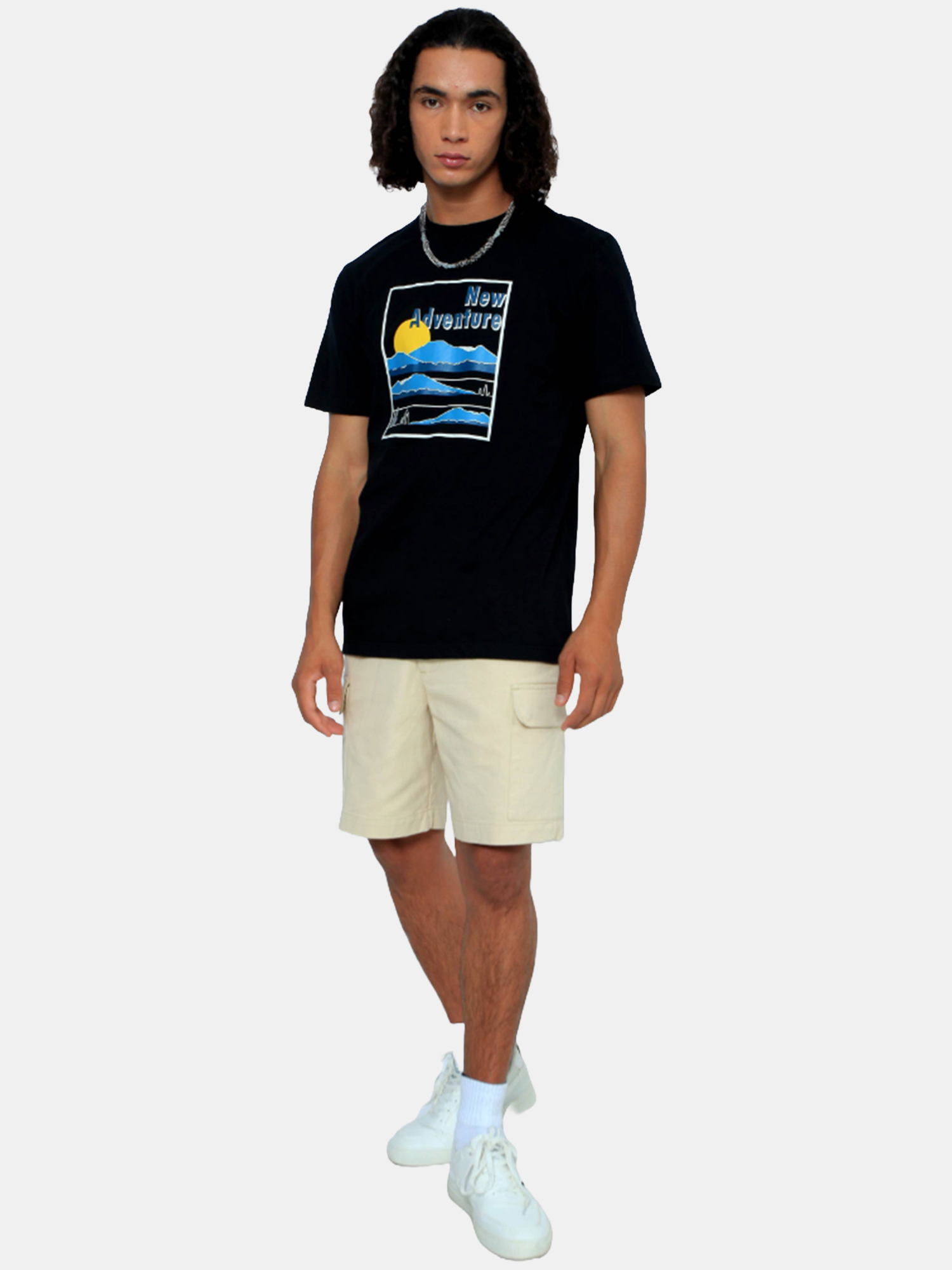 Aulio - Men's Regular Fit Black T-shirt