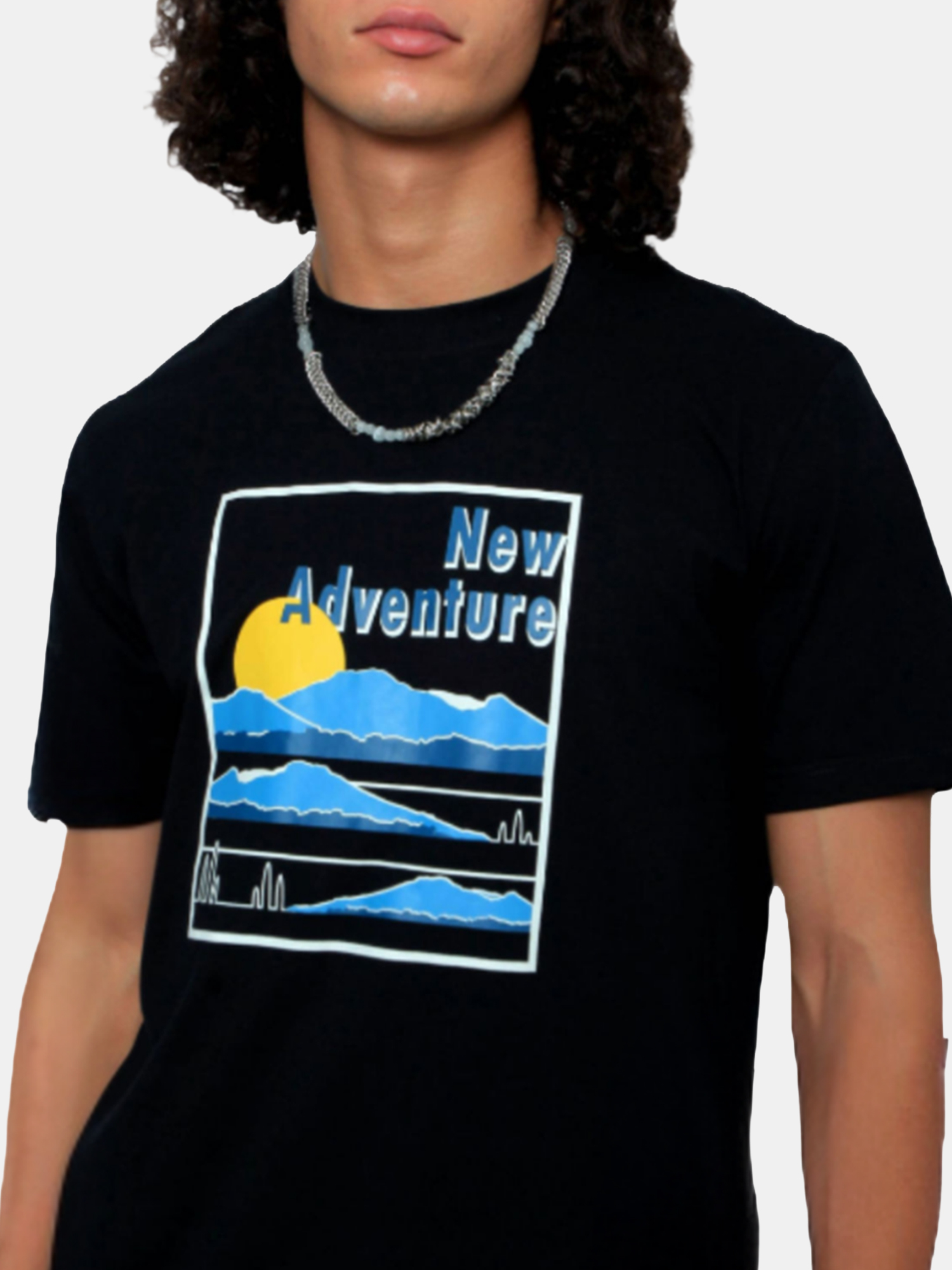 Aulio - Men's Regular Fit Black T-shirt view 3