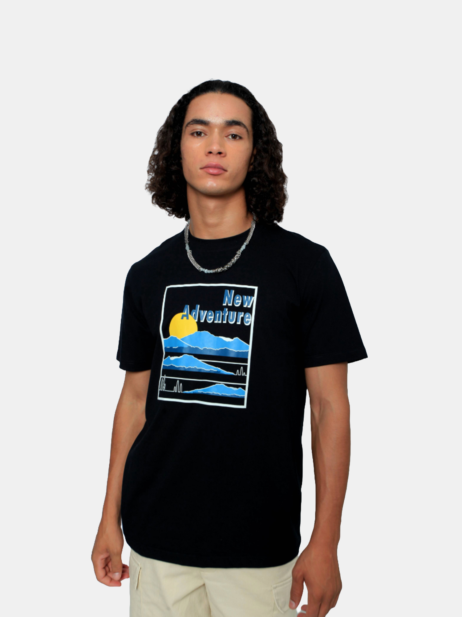 Aulio - Men's Regular Fit Black T-shirt view 4