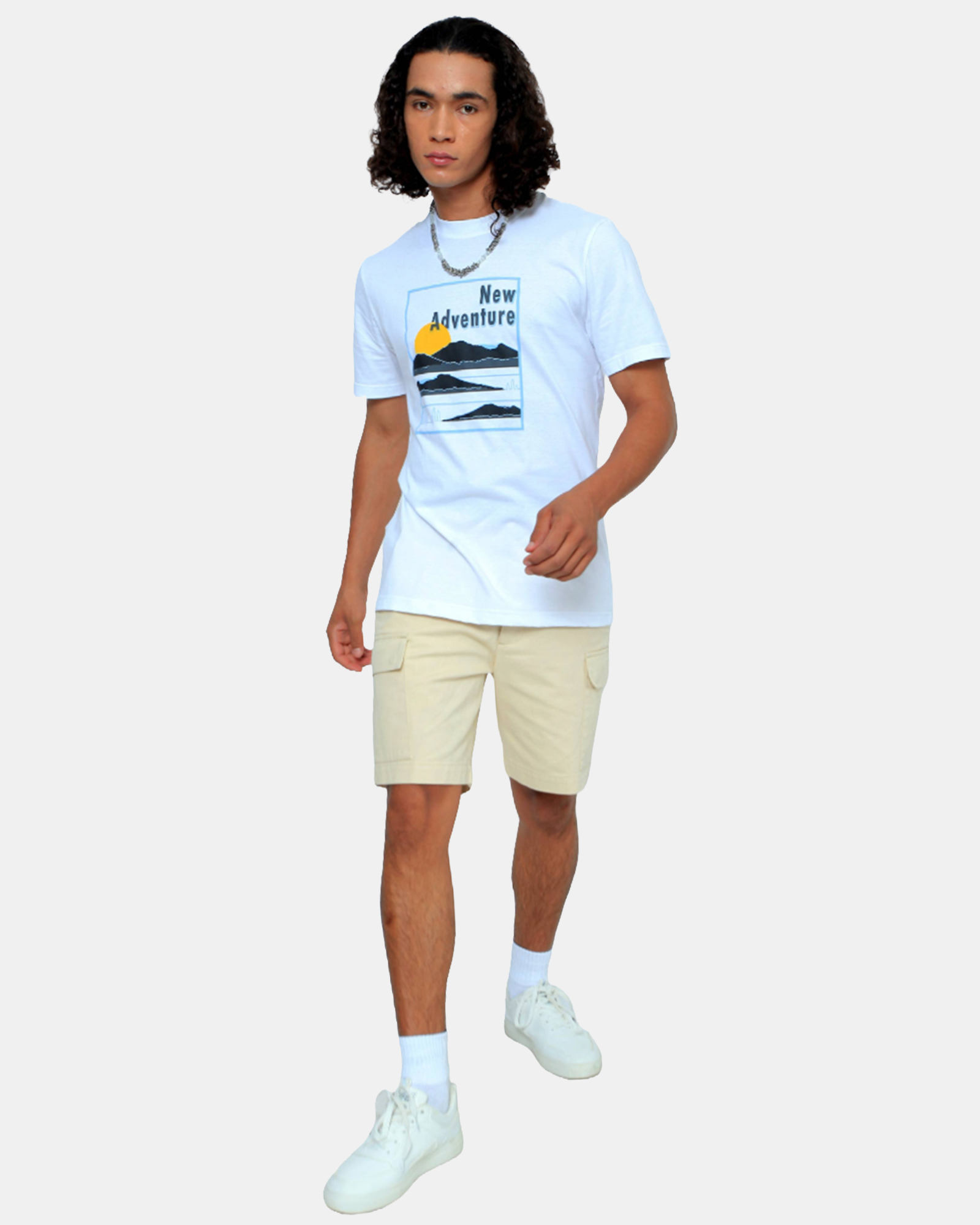 Aulio - Men's Regular Fit White T-shirt view 3