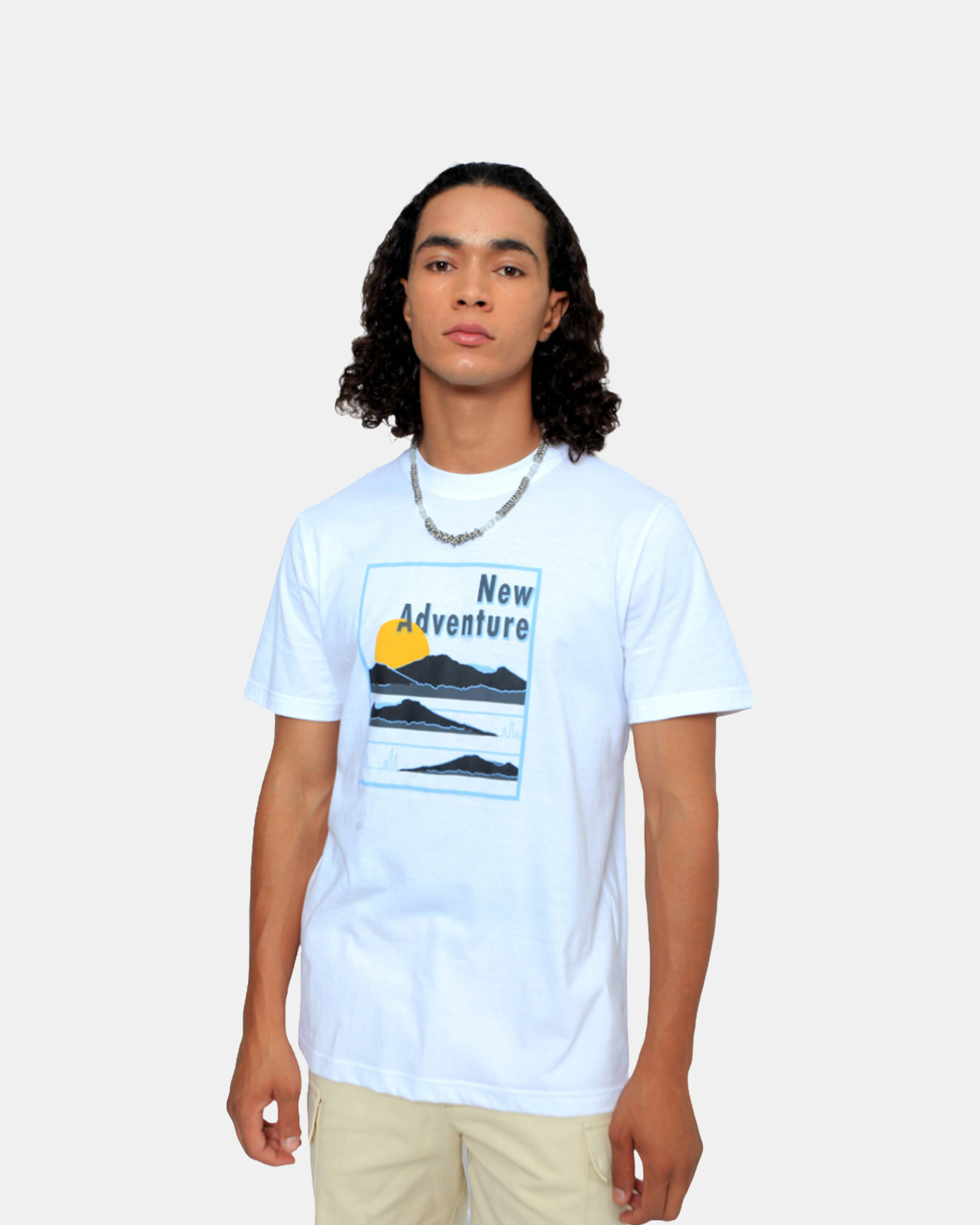 Aulio - Men's Regular Fit White T-shirt view 4