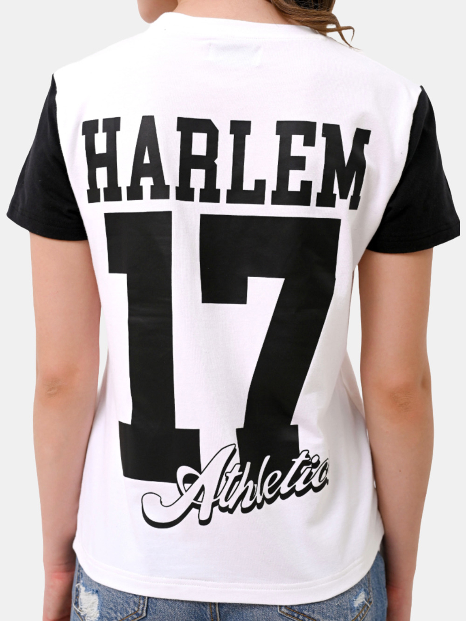 MACY - Women's Cotton Black/White Tshirt view 4