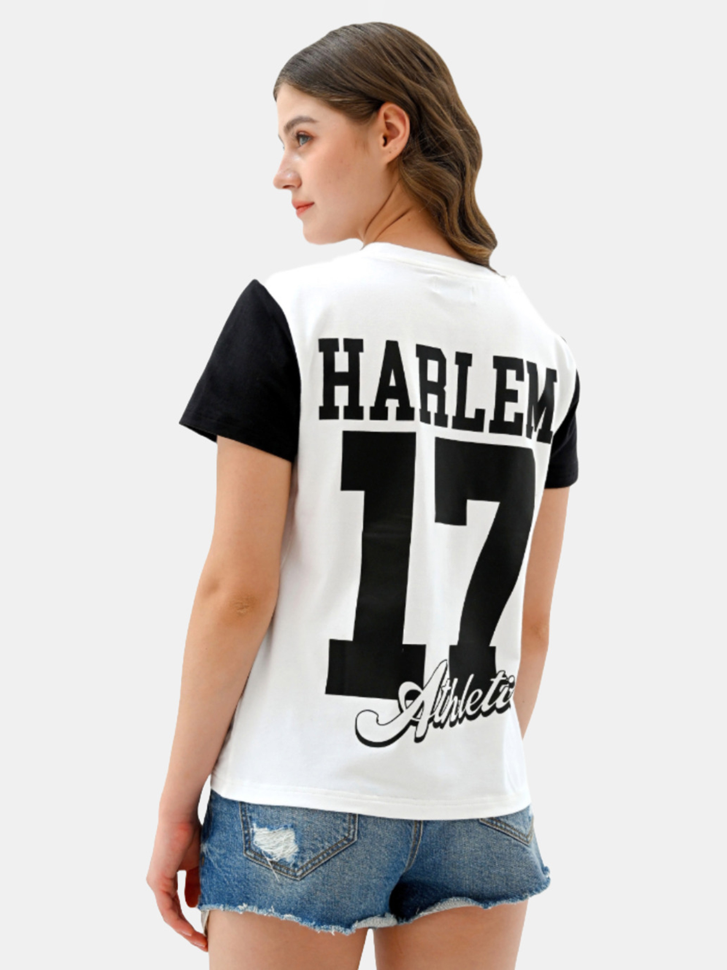 MACY - Women's Cotton Black/White Tshirt view 3