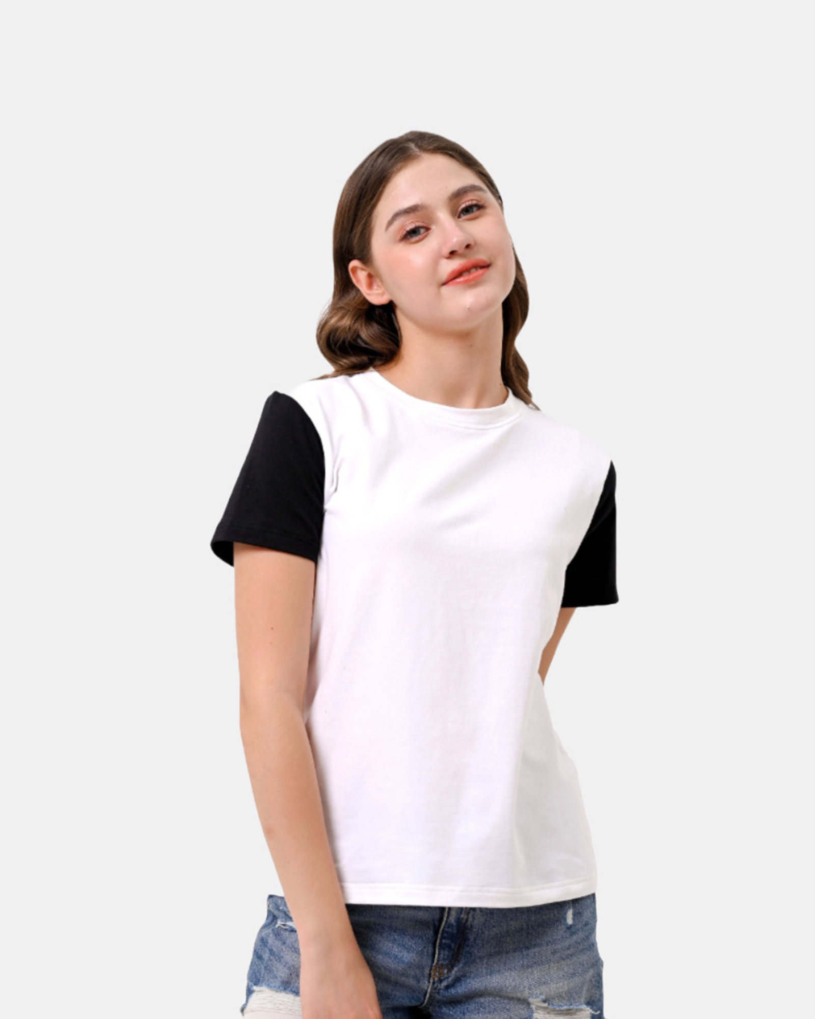 MACY - Women's Cotton Black/White Tshirt view 5