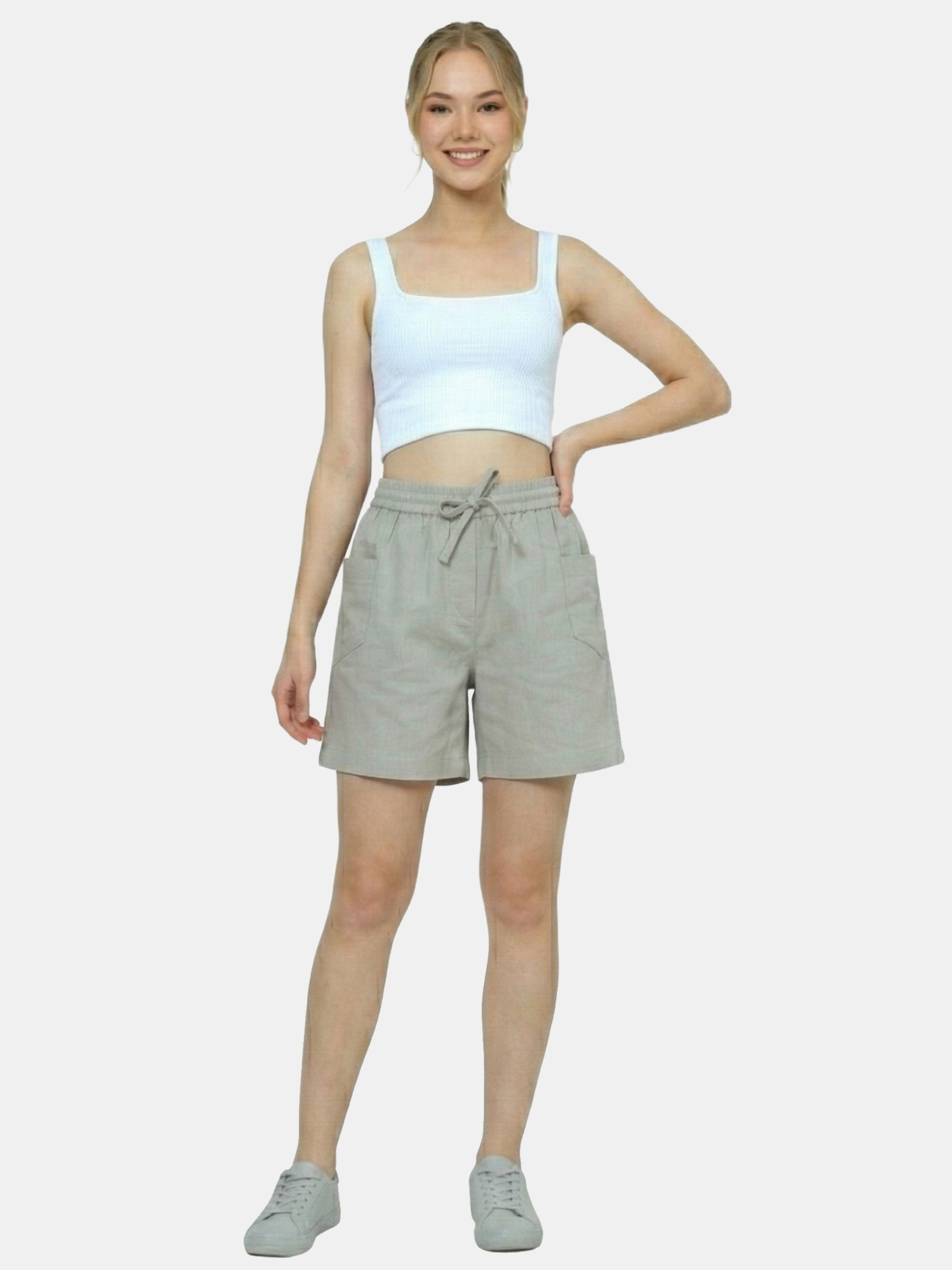 Hanna - Women's Grey Short Pants