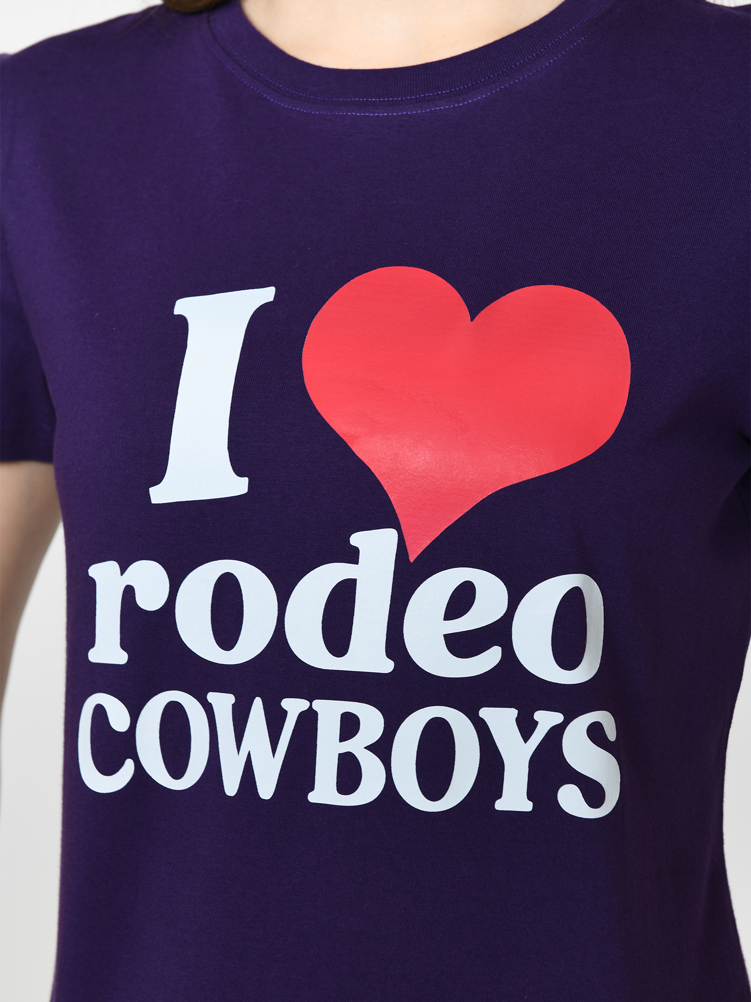 RODEO - Women's Cotton Purple Tshirt view 3