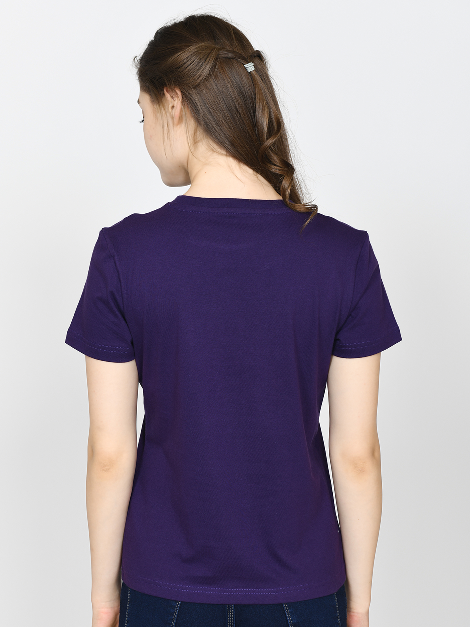 RODEO - Women's Cotton Purple Tshirt view 2