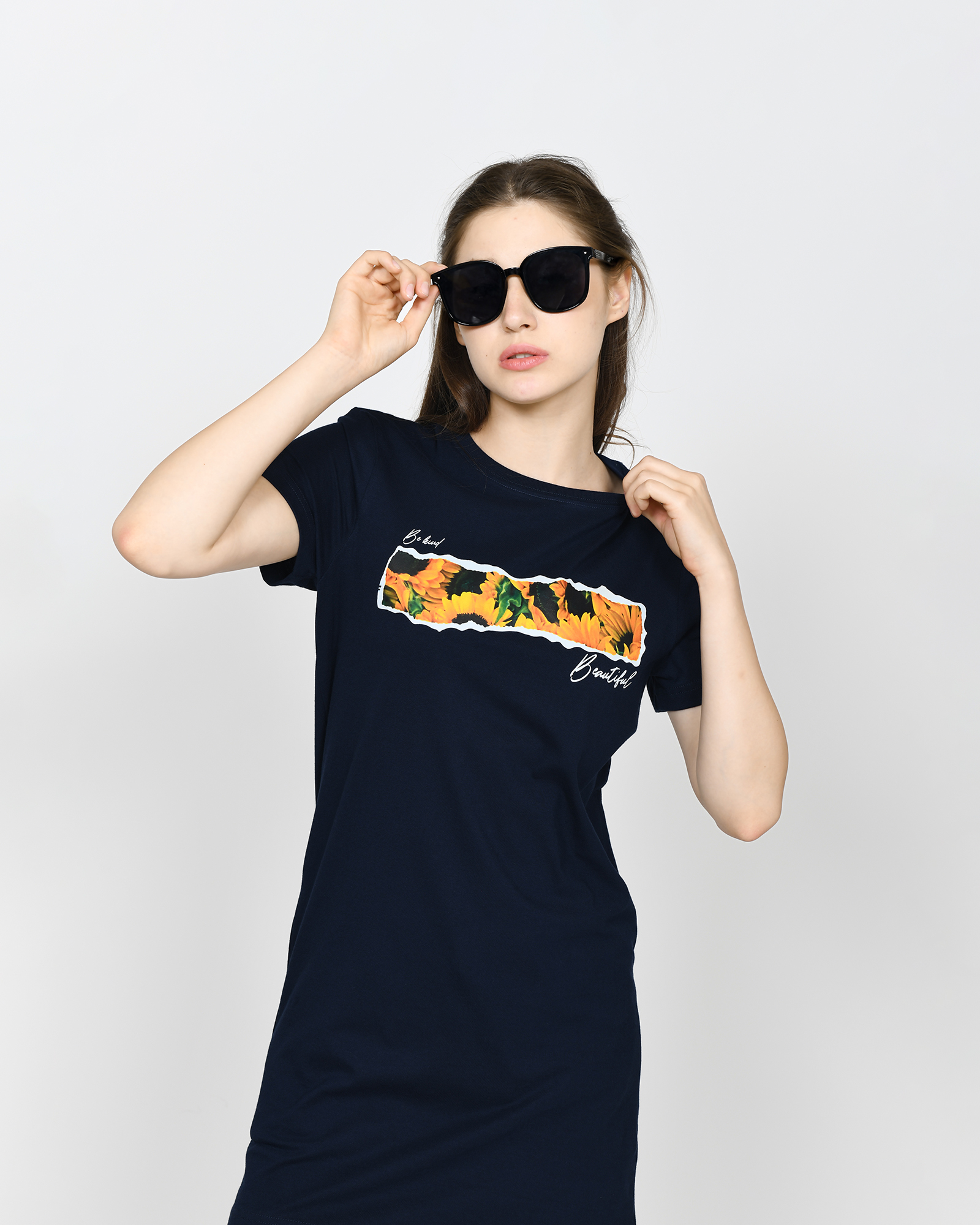 SUNFLOWER - Navy Tee Dress view 5