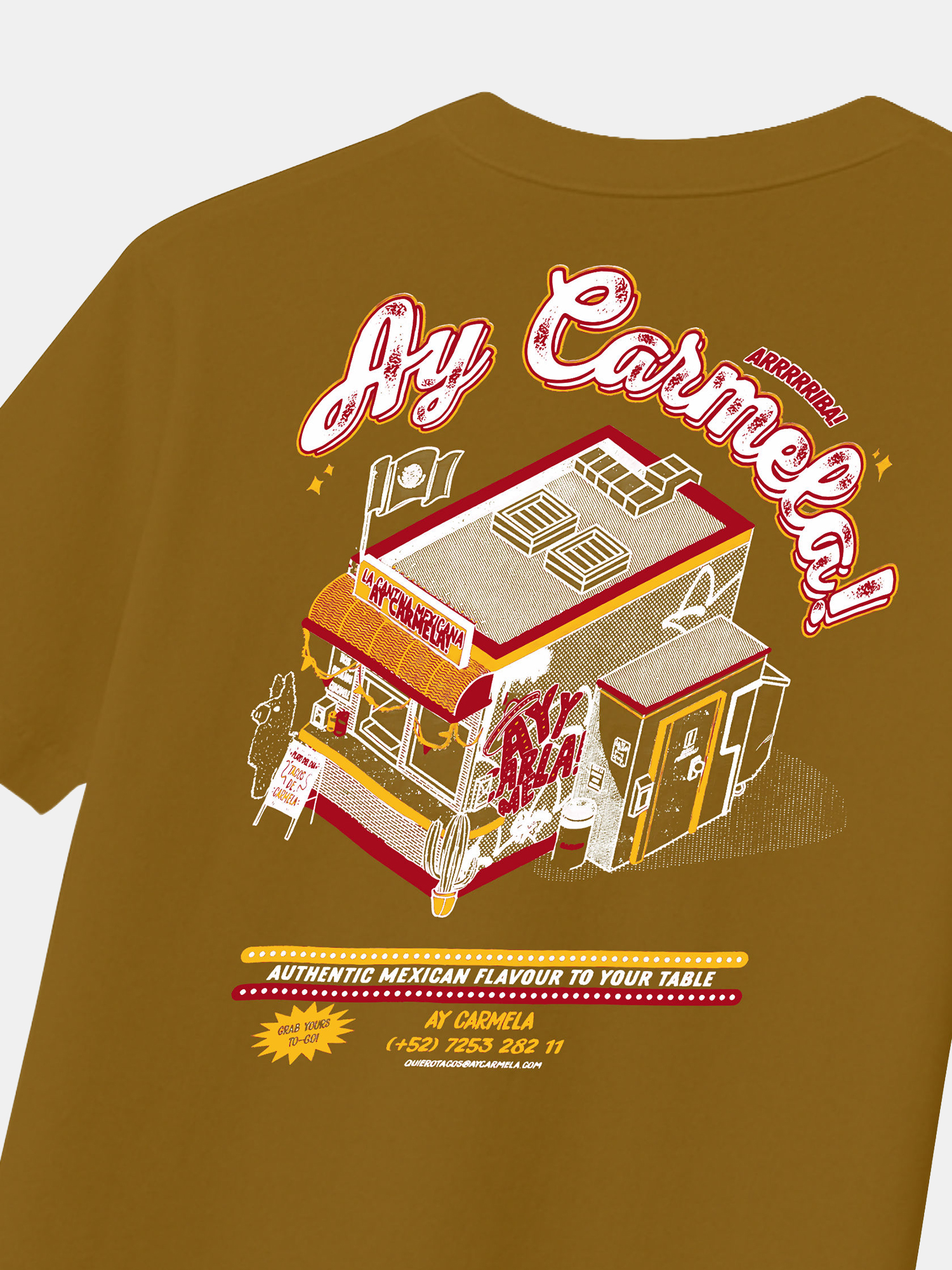 Aulio - Men's Oversized Mustard T-shirt view 3