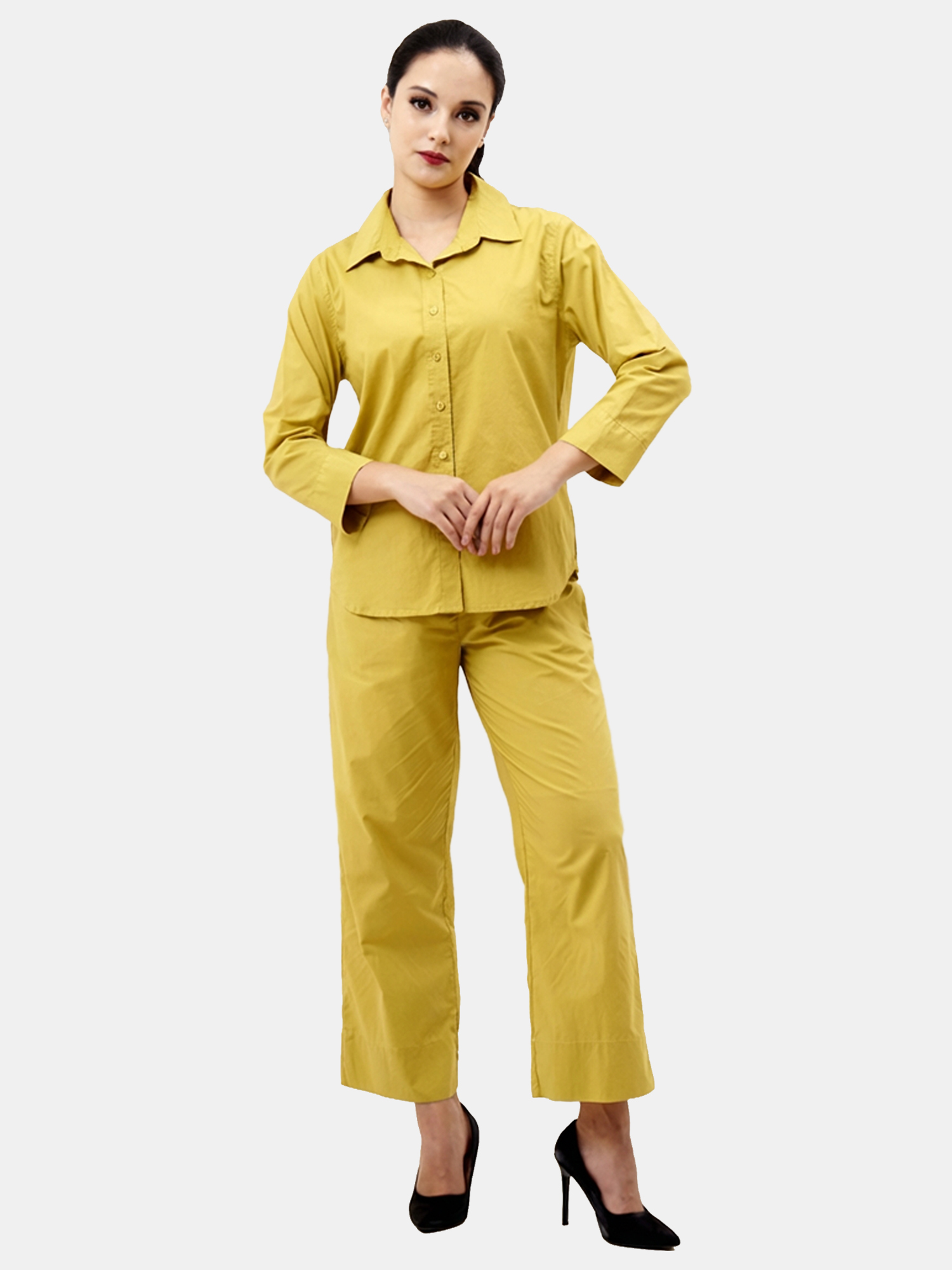 Saint - Women's Lime Cotton Shirt