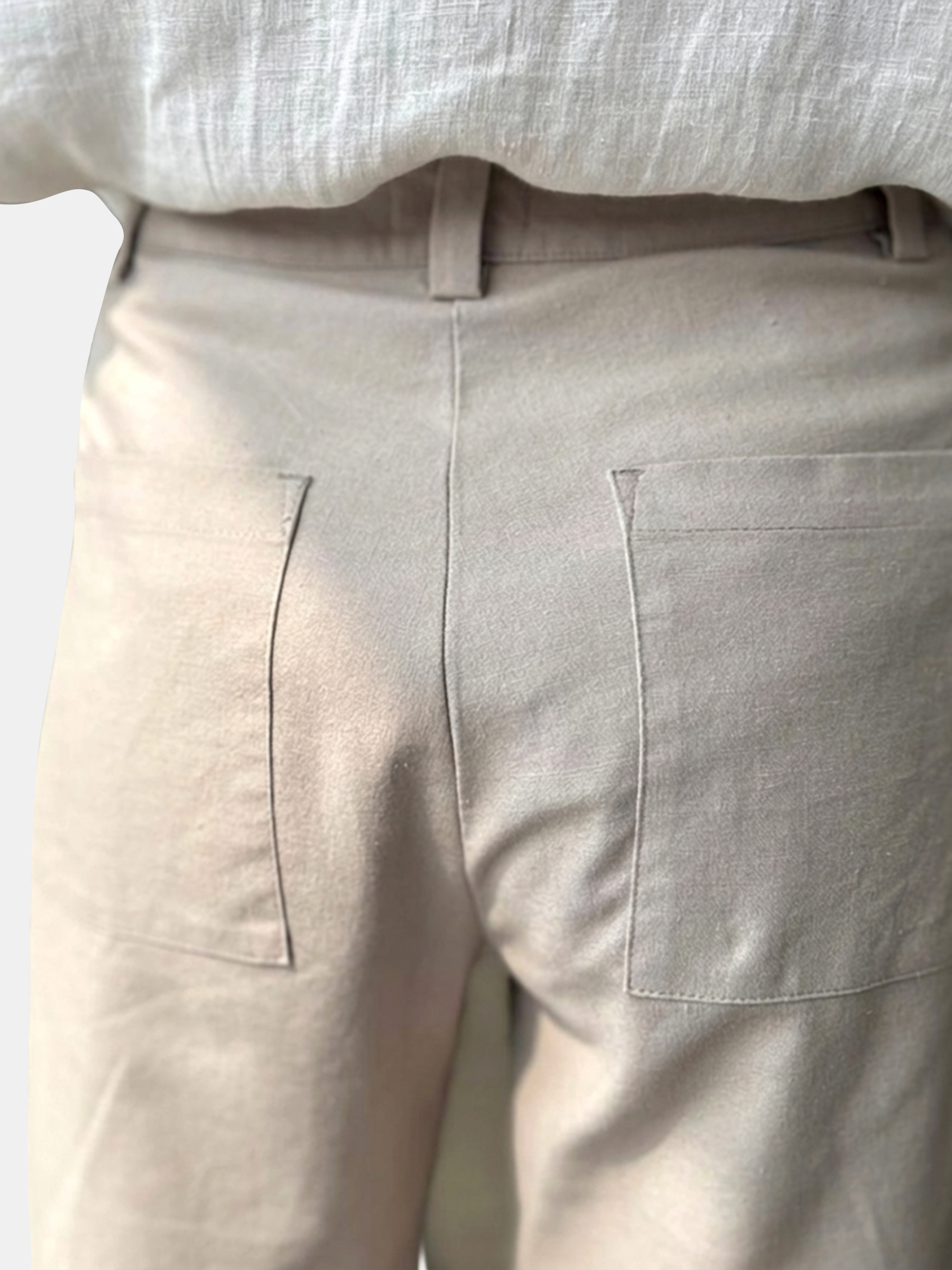 Frankie - Women's Grey Cotton Pants view 3