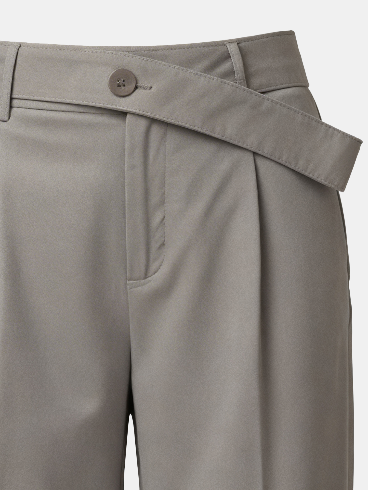 Rachel - Women's Grey Cotton Pants view 5