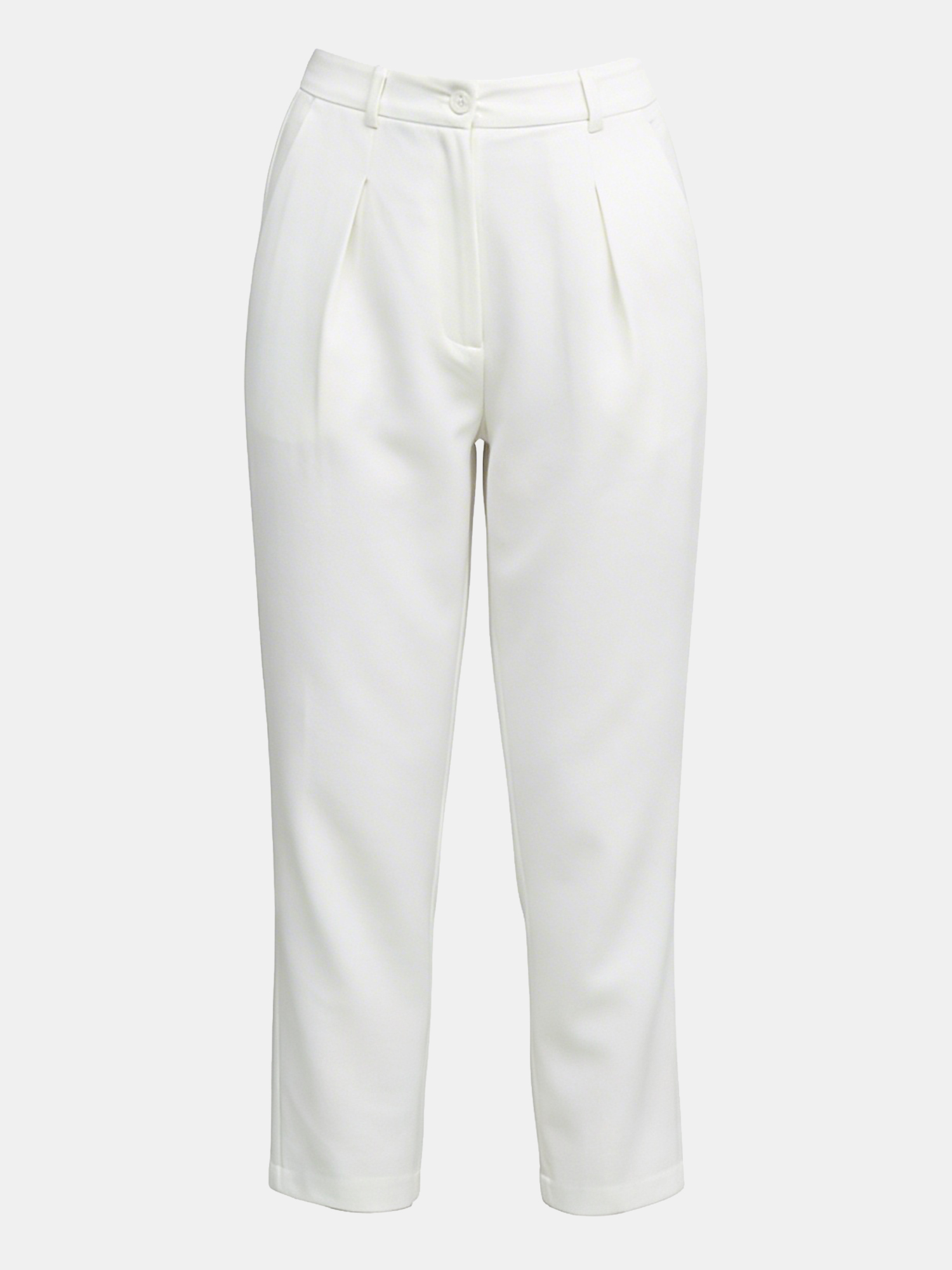 Charlie - Women's White Cotton Viscose Pants view 4