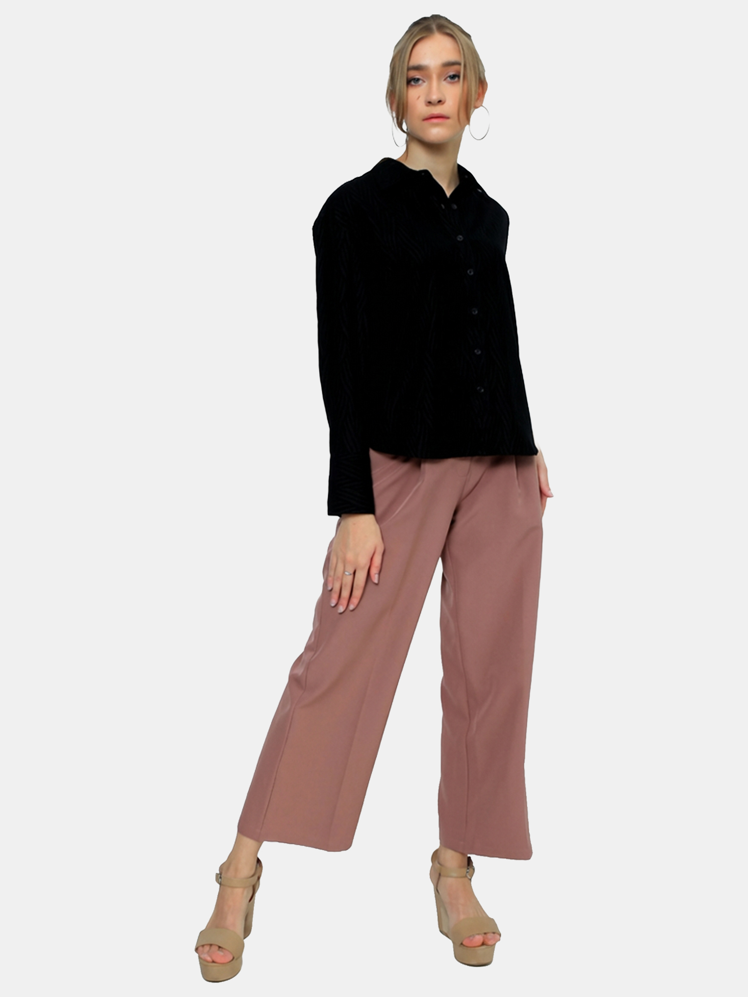 Laila - Women's Brown Culotte view 2