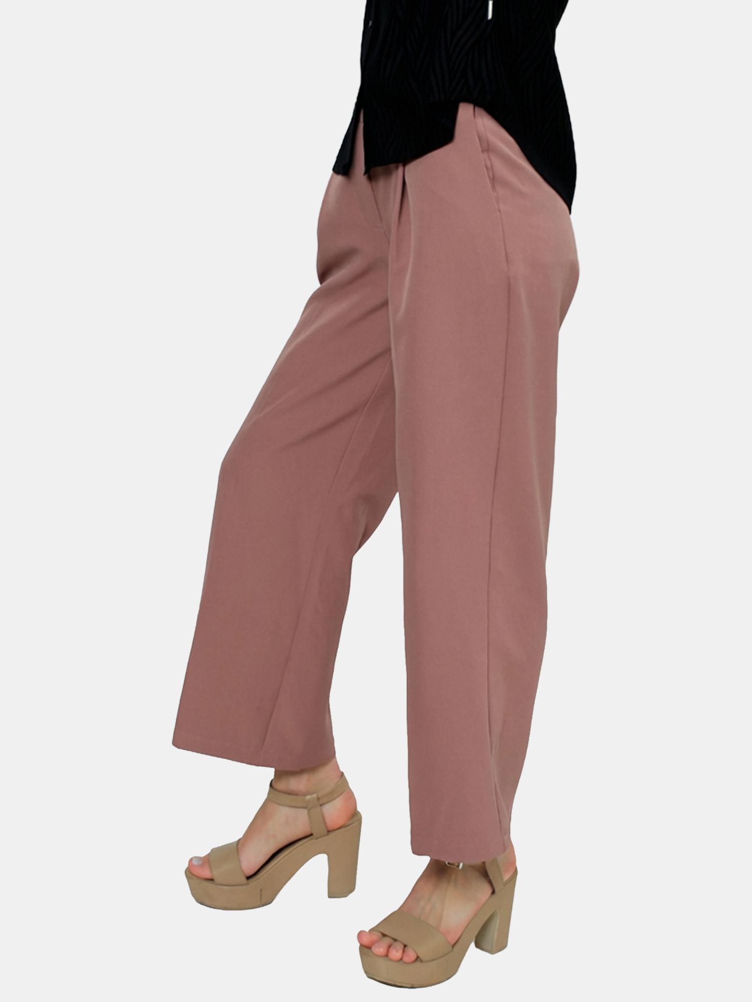 Laila - Women's Brown Culotte view 3
