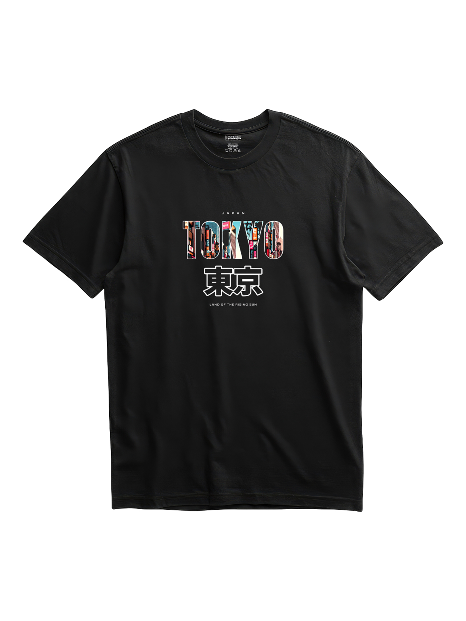 Regular Fit Black Cotton Graphic Tshirt UTR66 view 3