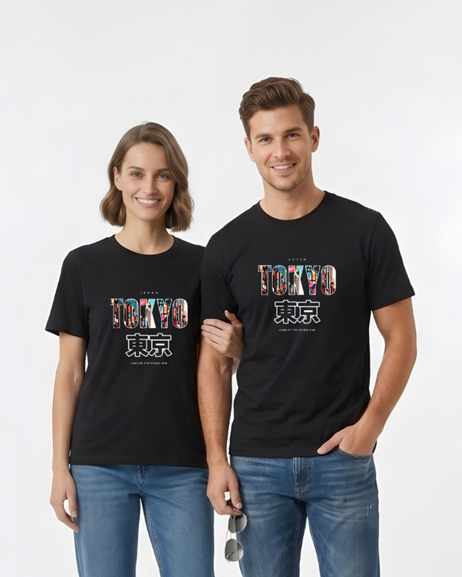 Regular Fit Black Cotton Graphic Tshirt UTR66 view 4