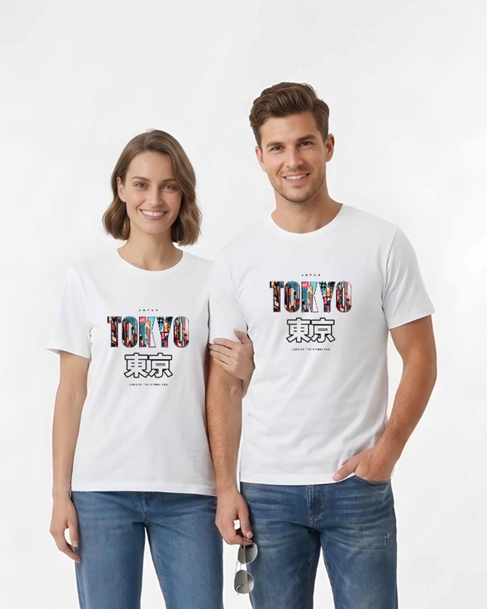 Regular Fit White Cotton Graphic Tshirt UTR66 view 4
