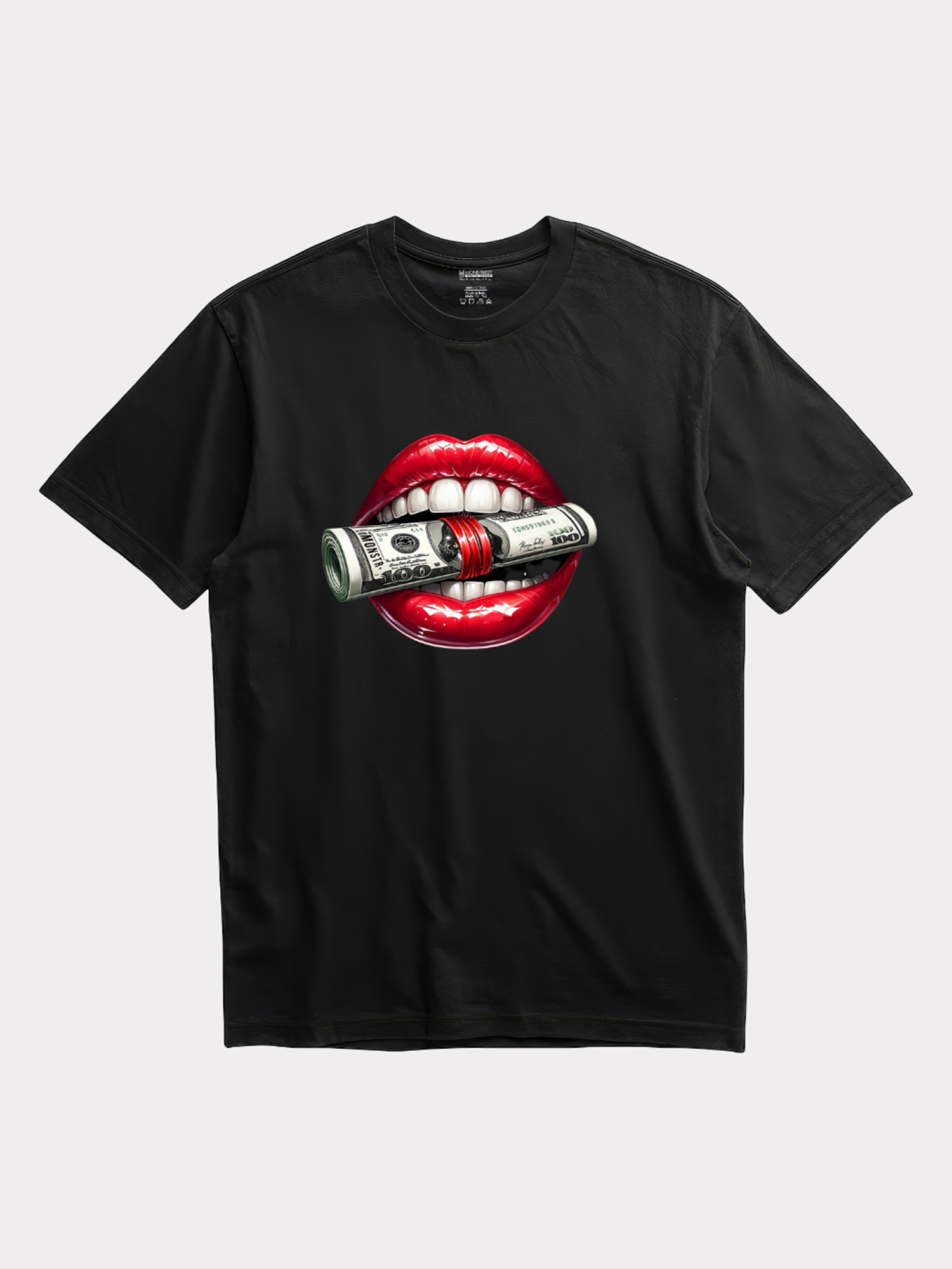 Regular Fit Black Cotton Graphic Tshirt UTR74 view 3