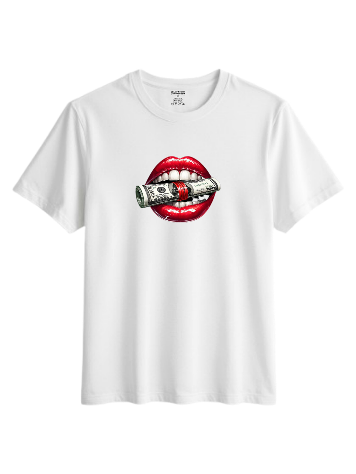 Regular Fit White Cotton Graphic Tshirt UTR74 view 3