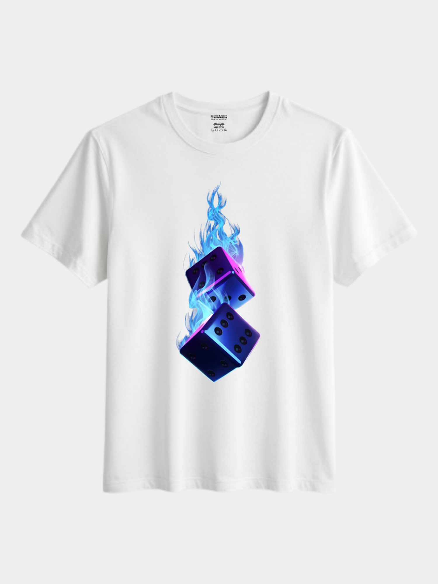 Regular Fit White Cotton Graphic Tshirt UTR104 view 3