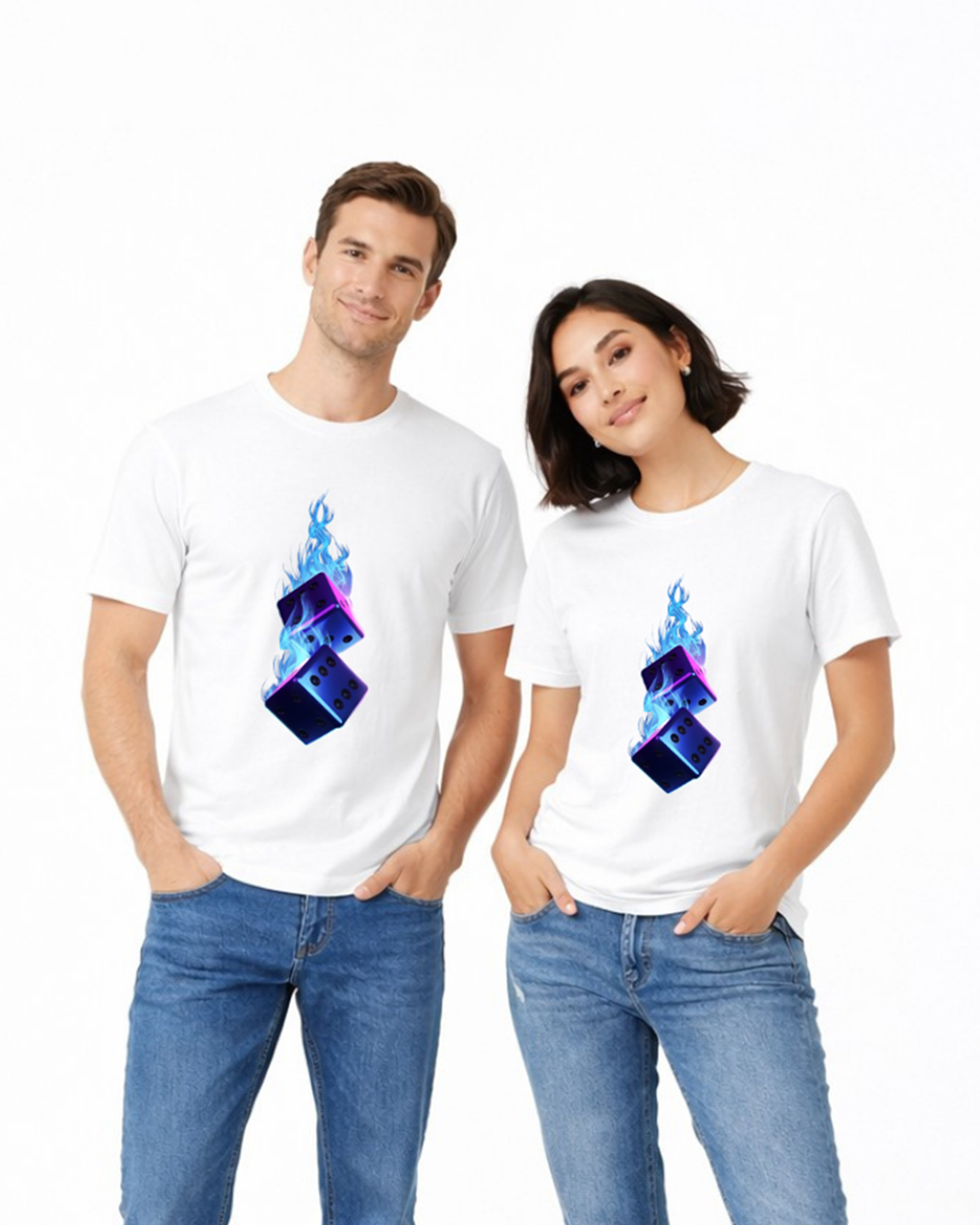 Regular Fit White Cotton Graphic Tshirt UTR104 view 4