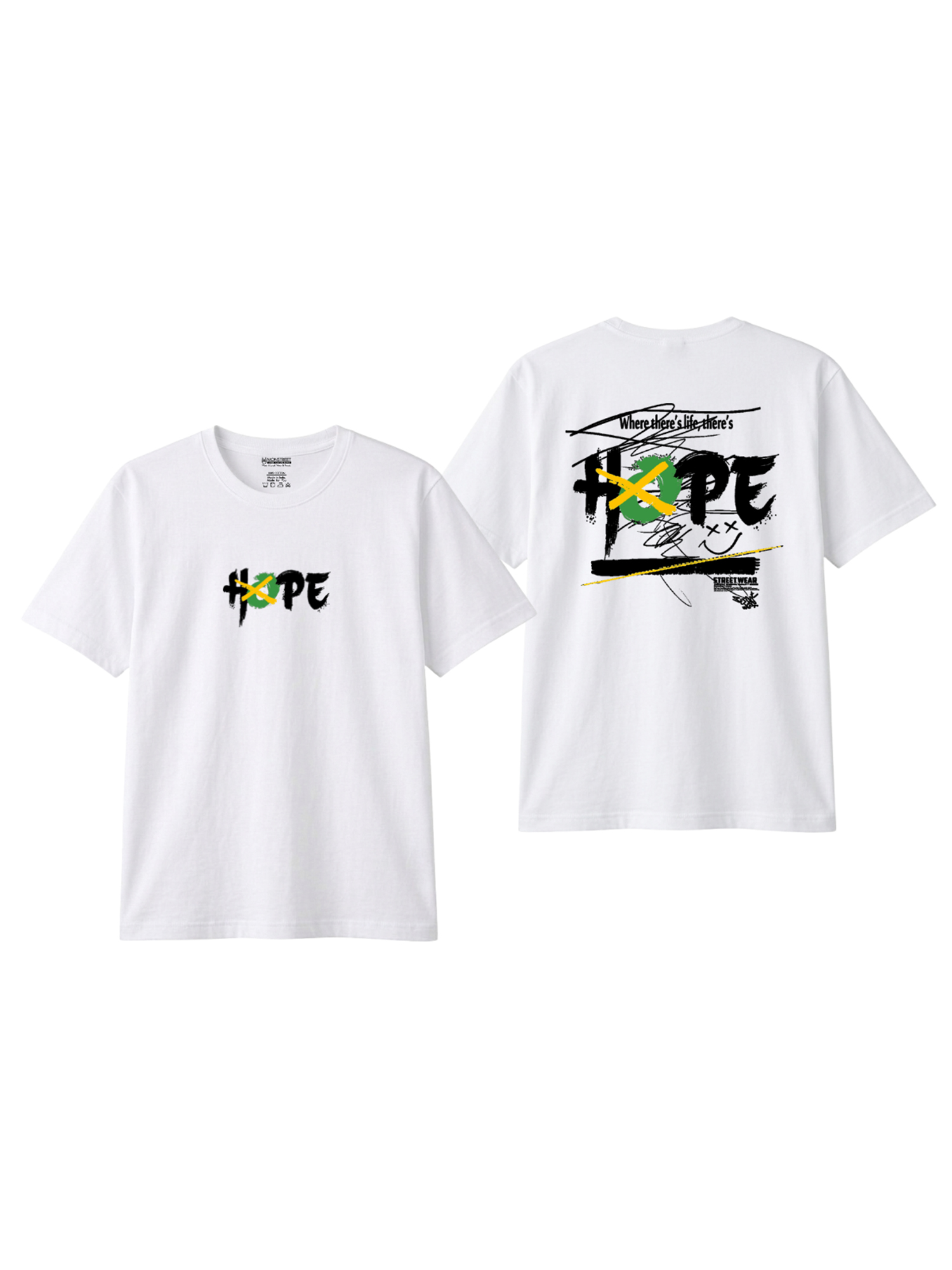 Monstreet Regular Fit White Cotton Graphic Tshirt UTR110 view 4