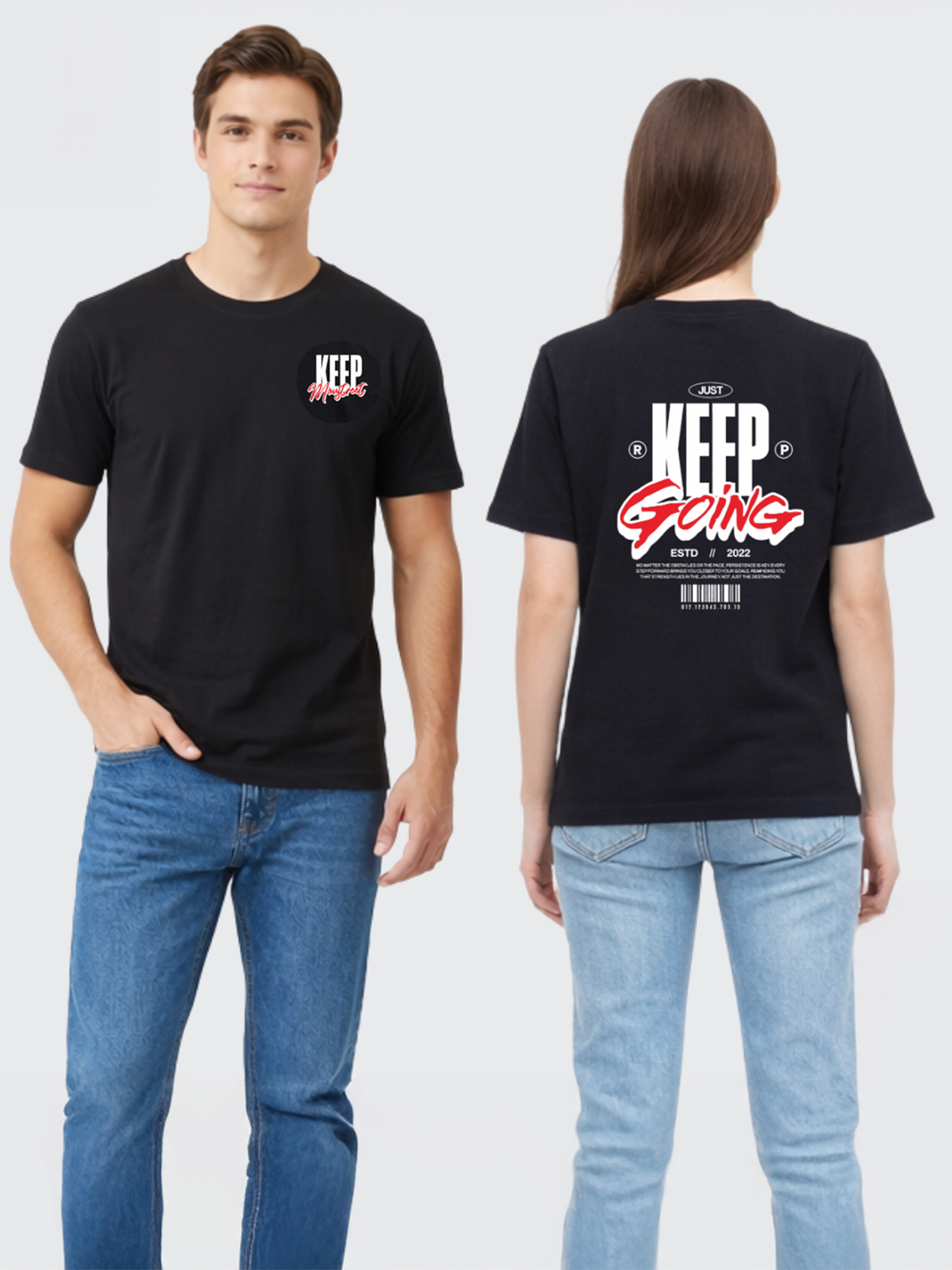 Regular Fit Black Cotton Graphic Tshirt UTR111
