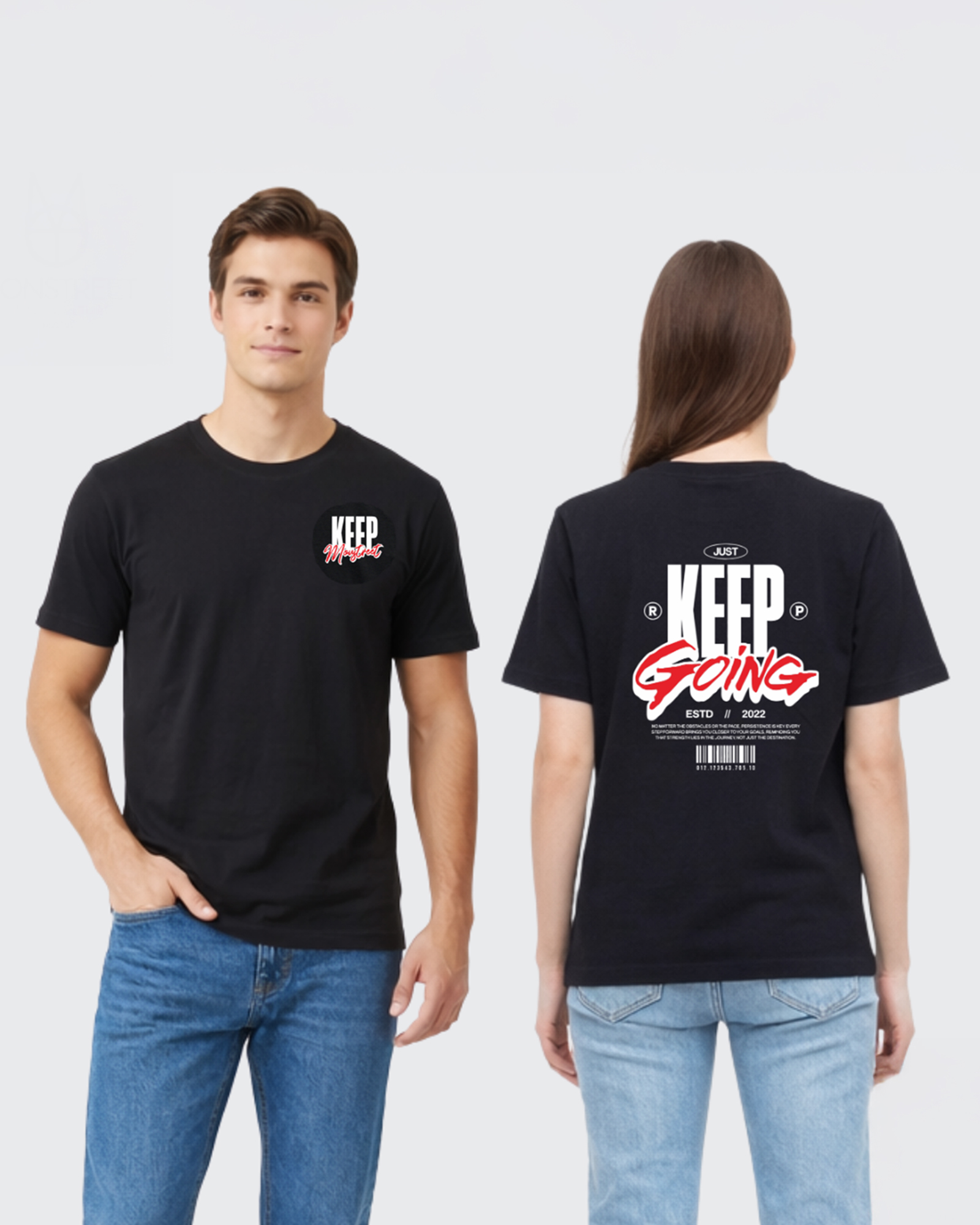 Regular Fit Black Cotton Graphic Tshirt UTR111 view 3