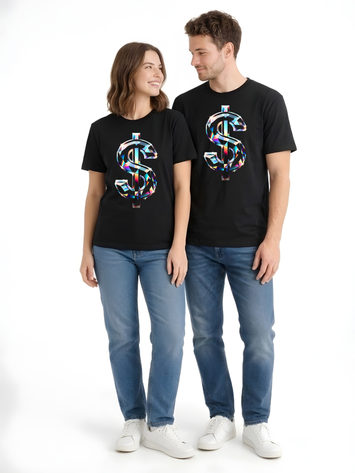 Regular Fit Black Cotton Graphic Tshirt UTR145