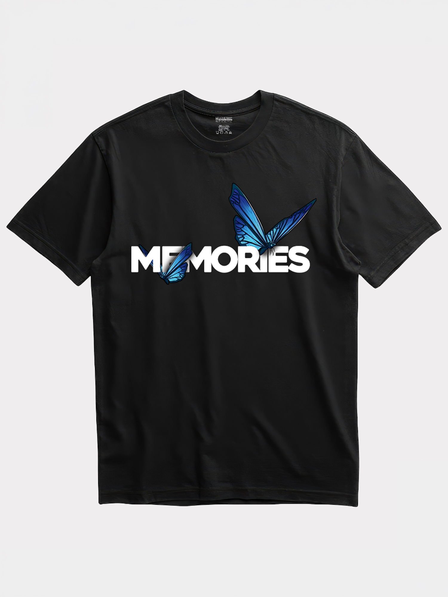 Regular Fit Black Cotton Graphic Tshirt UTR150 view 3